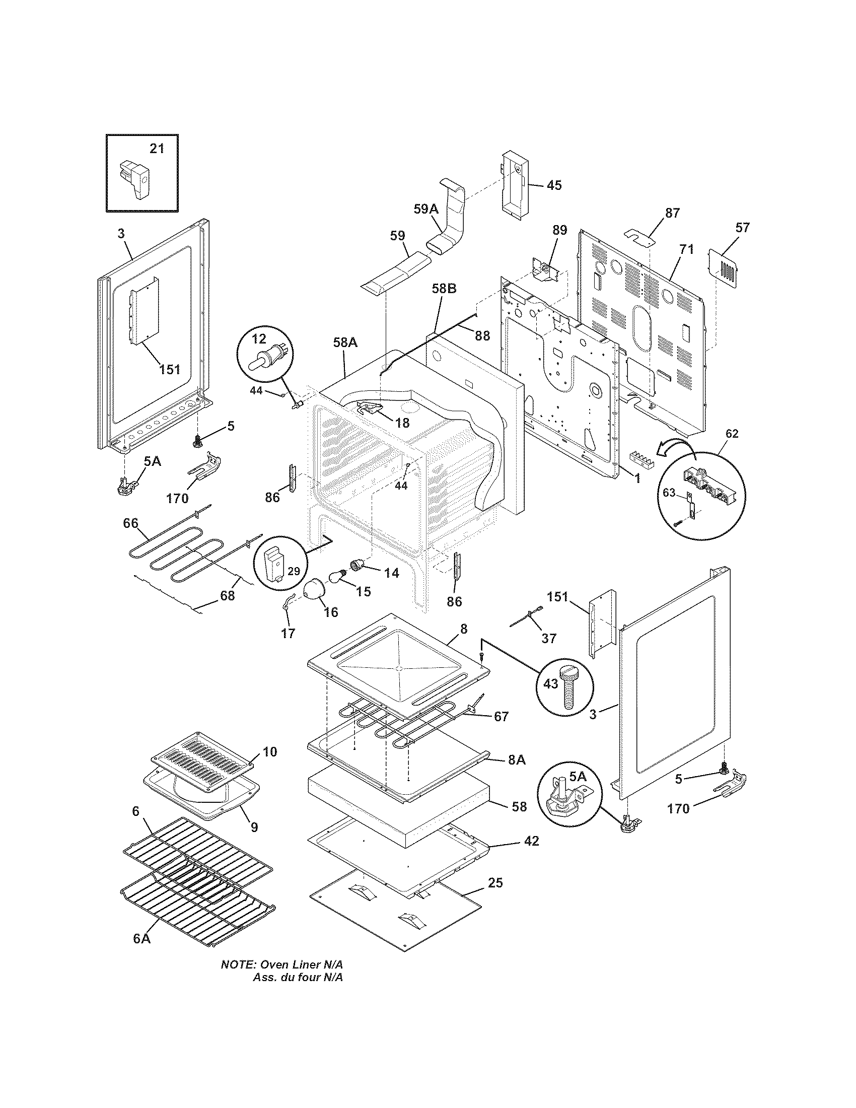 Kenmore 79095354801 body diagram