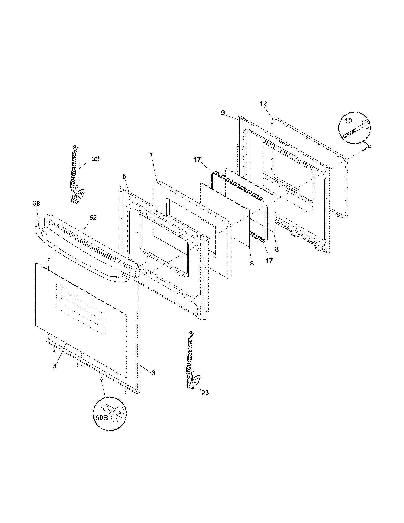 Kenmore 79096009602 door diagram