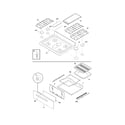 Frigidaire FGF345GSD top/drawer diagram