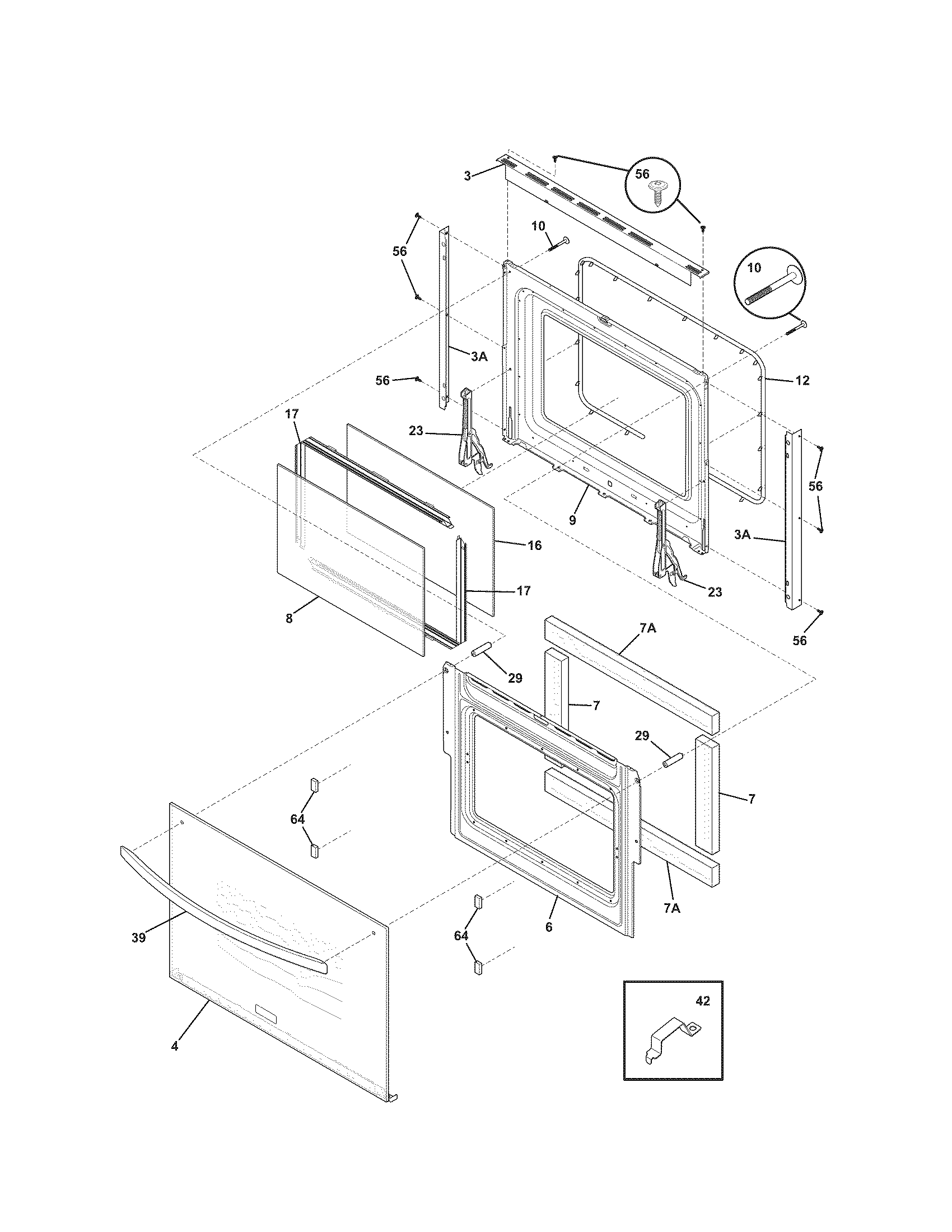 Kenmore Elite 79048032801 door diagram
