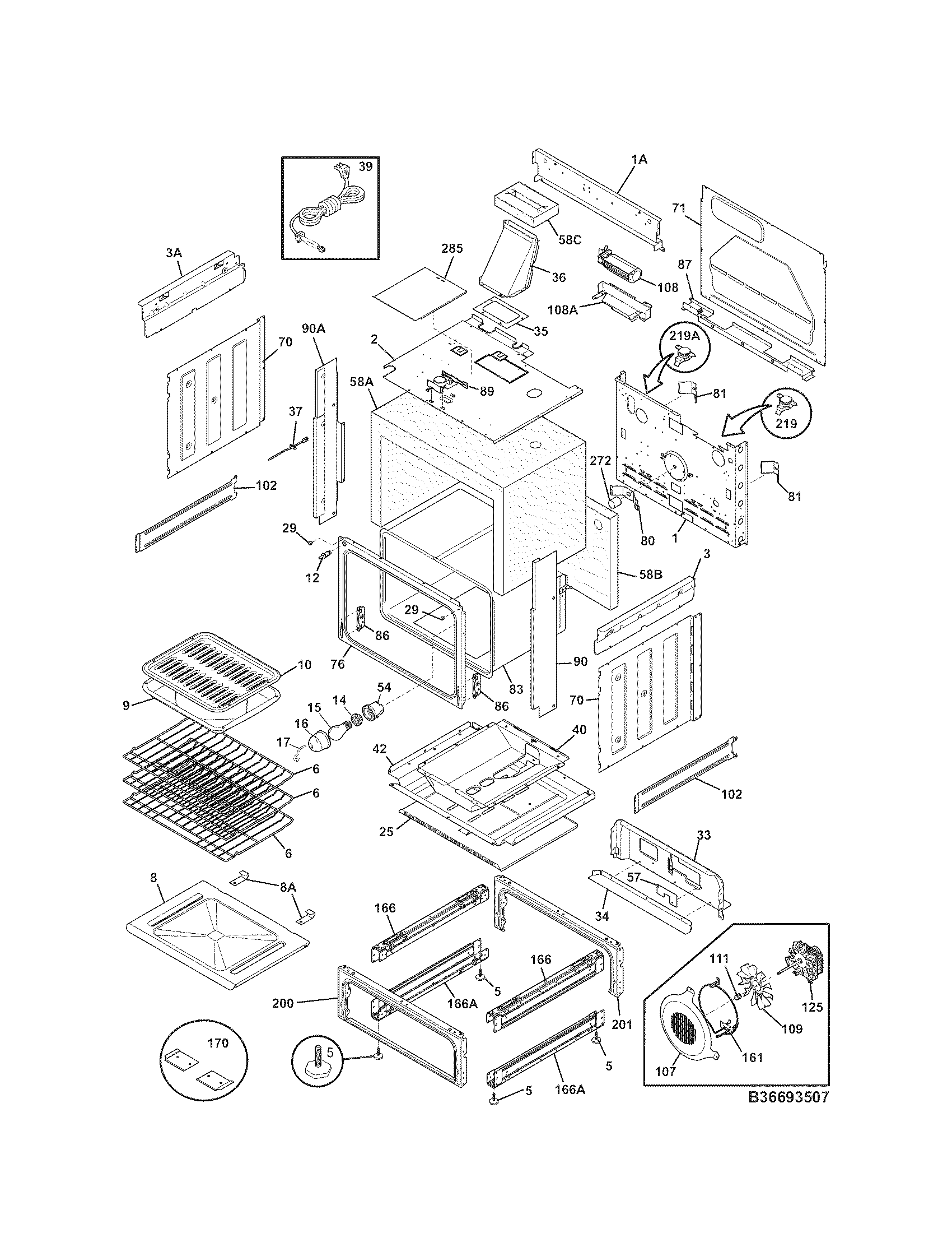 Kenmore 79036693507 body diagram