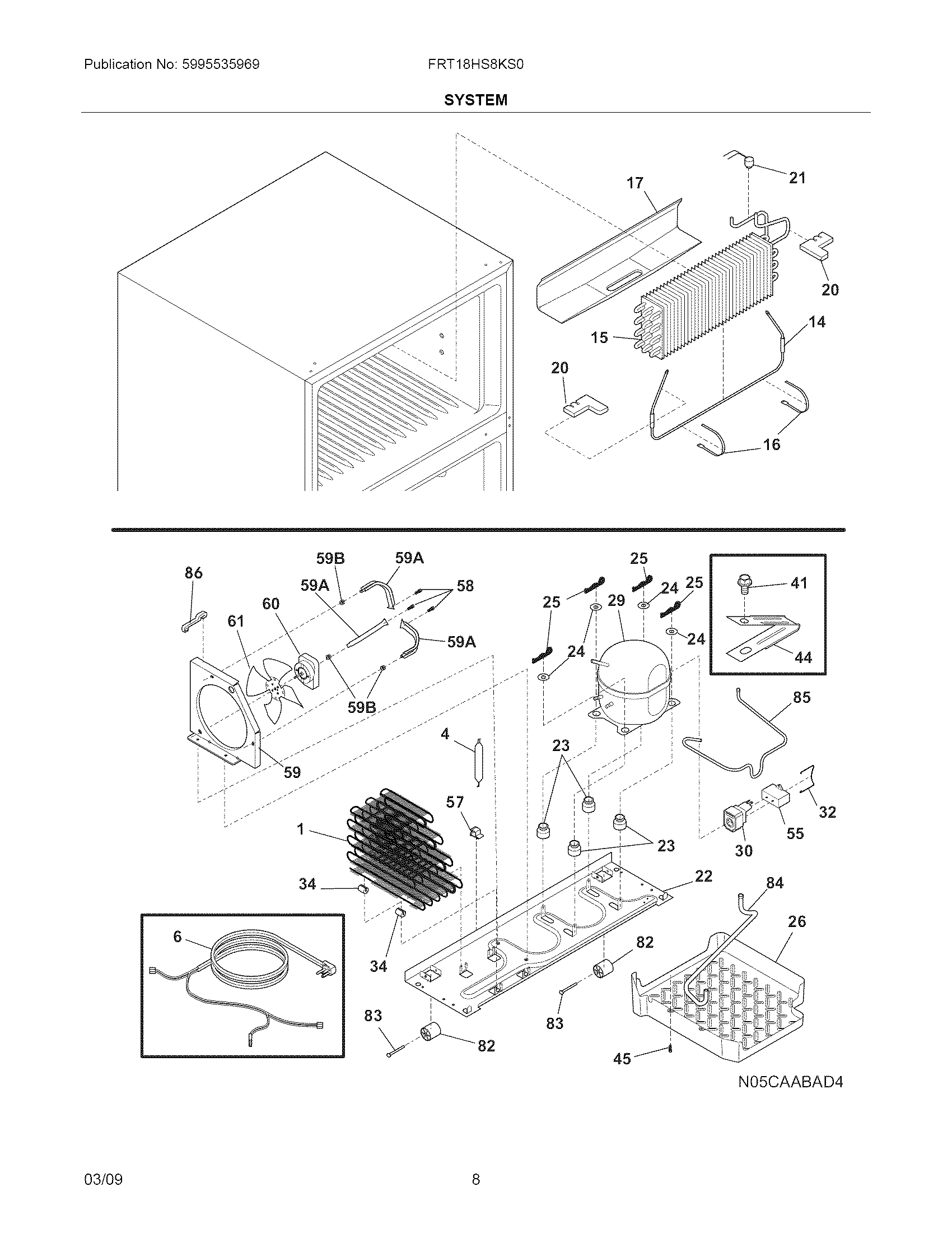 Frigidaire FRT18HS8KS0 system diagram