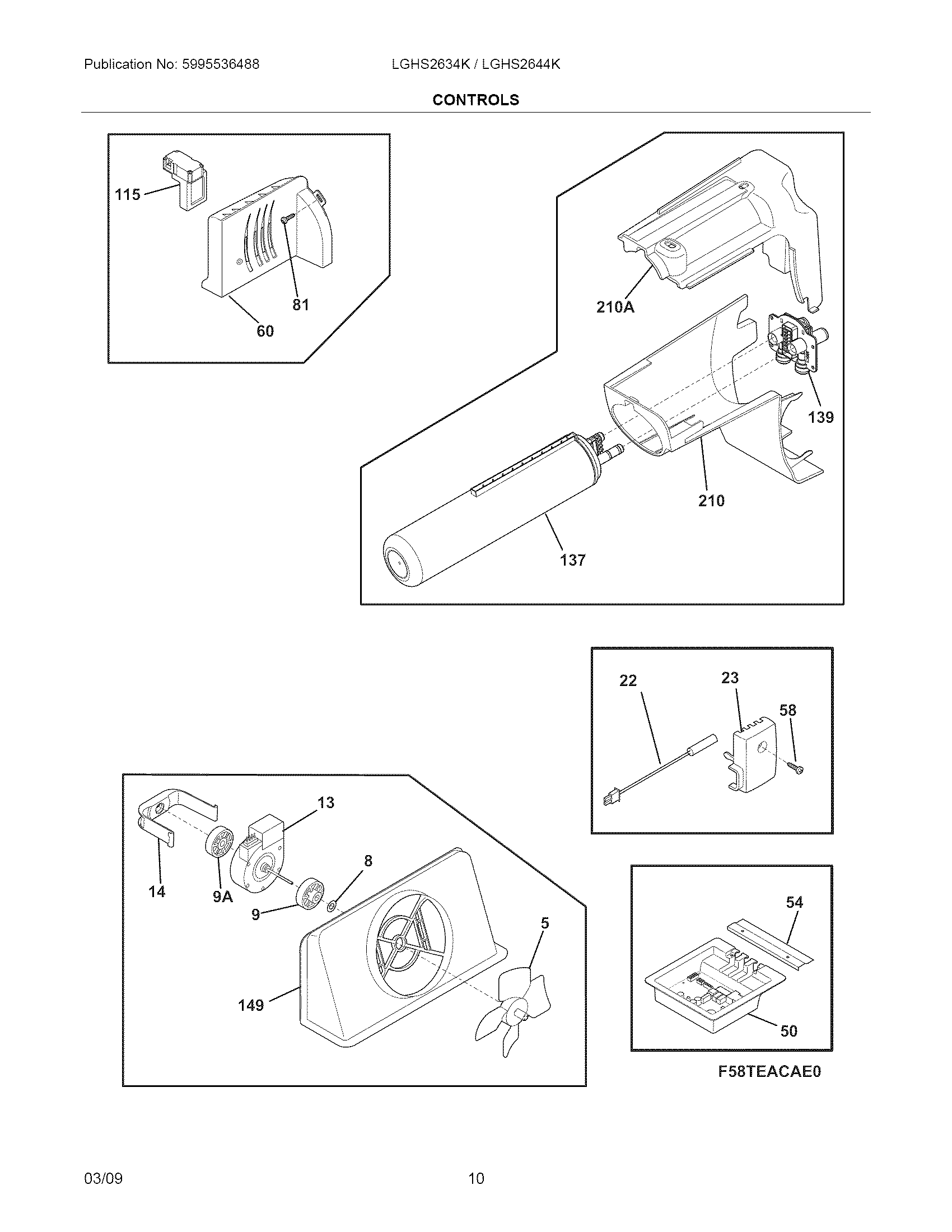 Frigidaire LGHS2634KE0 controls diagram