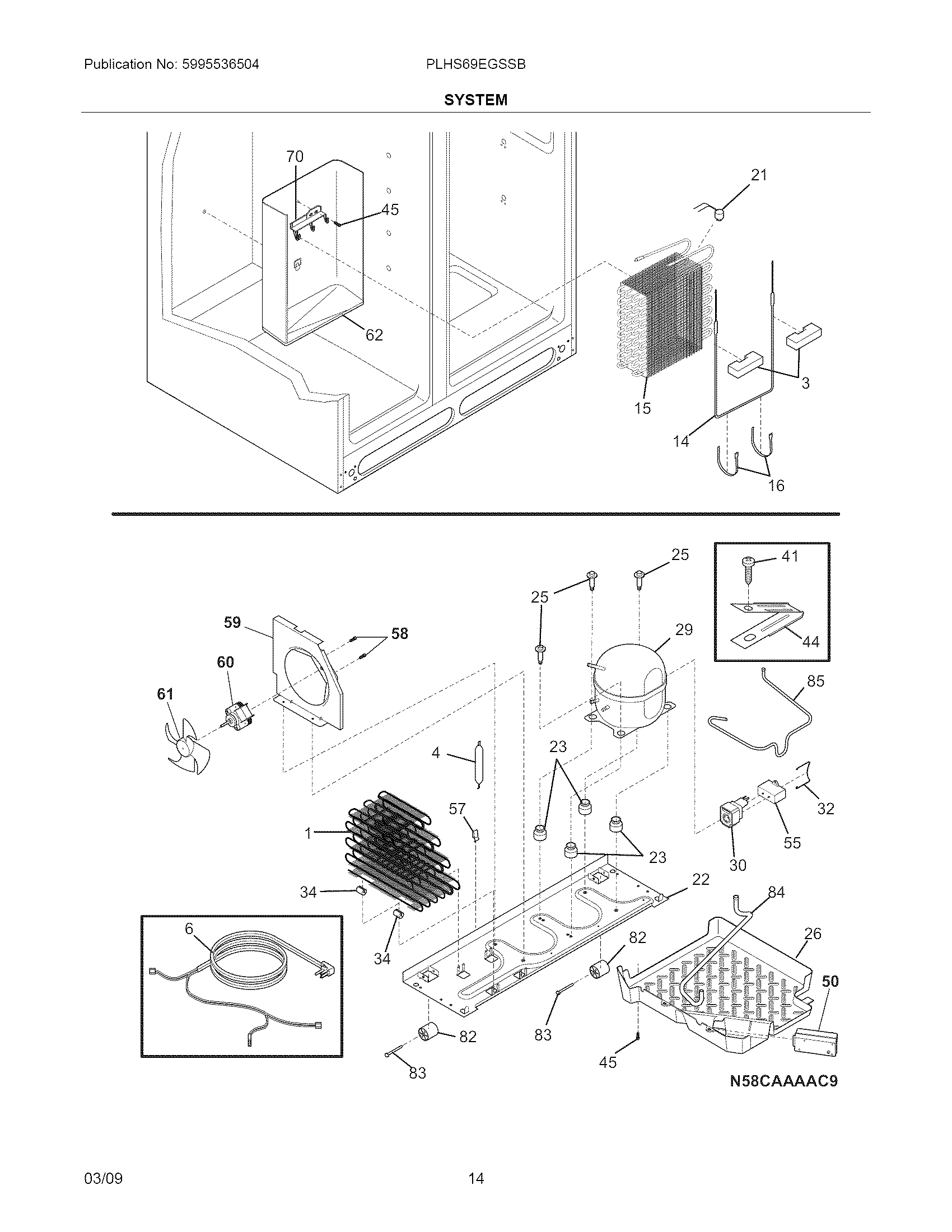 Frigidaire PLHS69EGSSB system diagram