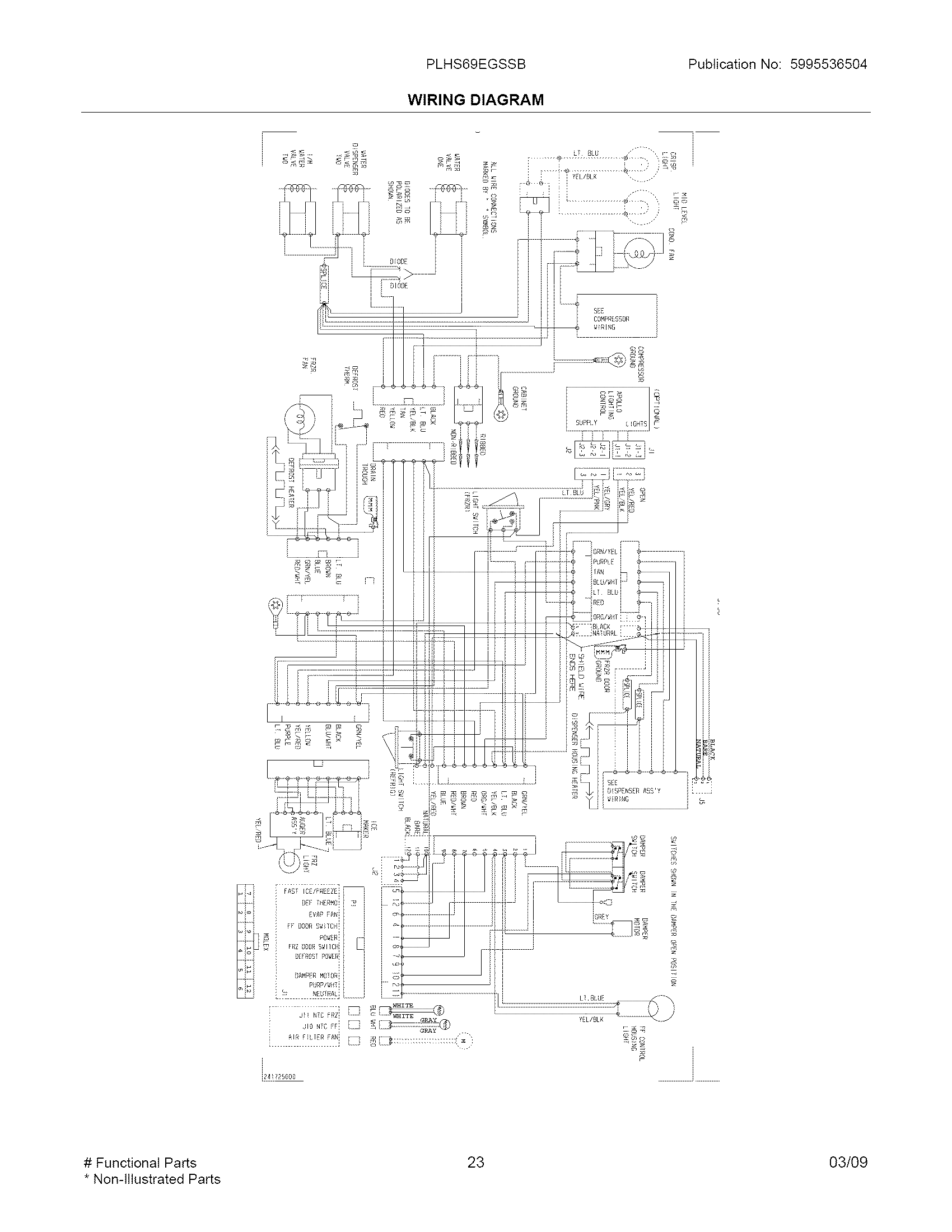 Frigidaire PLHS69EGSSB wiring diagram diagram