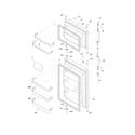 Frigidaire FRT18L4JM6 door diagram