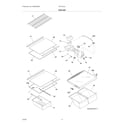 Frigidaire FRT18L4JM6 shelves diagram