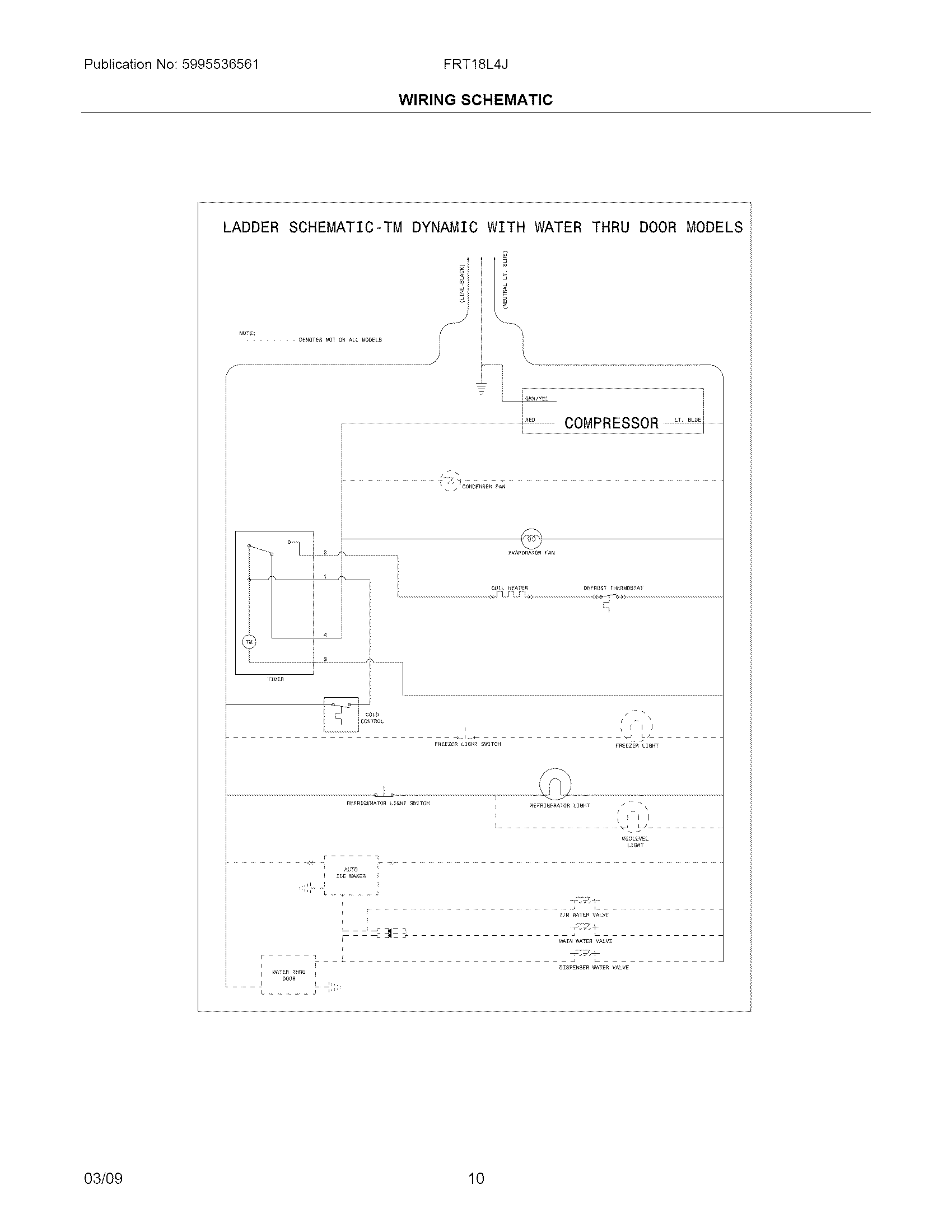 Frigidaire FRT18L4JM6 wiring schematic diagram