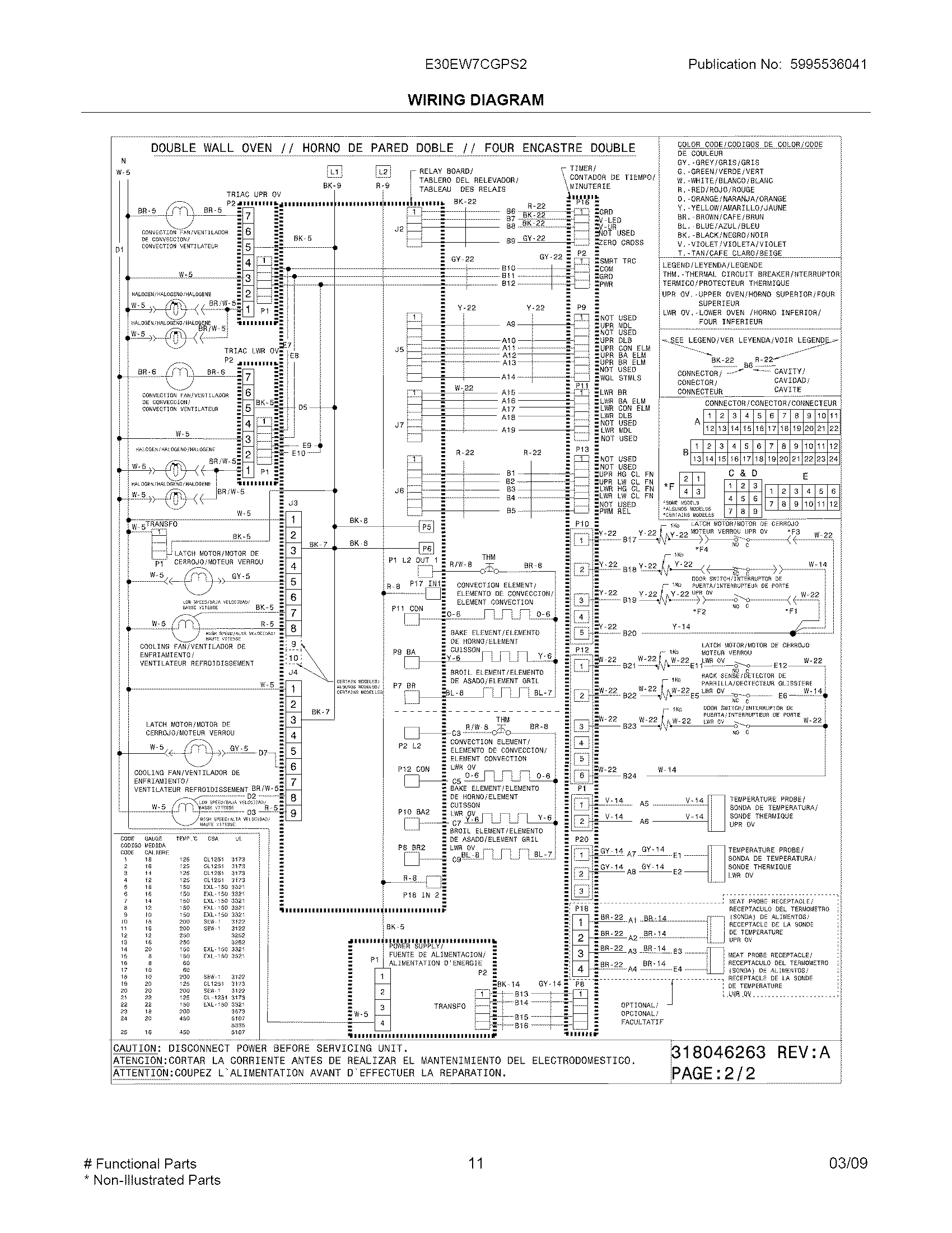 Electrolux E30EW7CGPS2 wiring diagram diagram