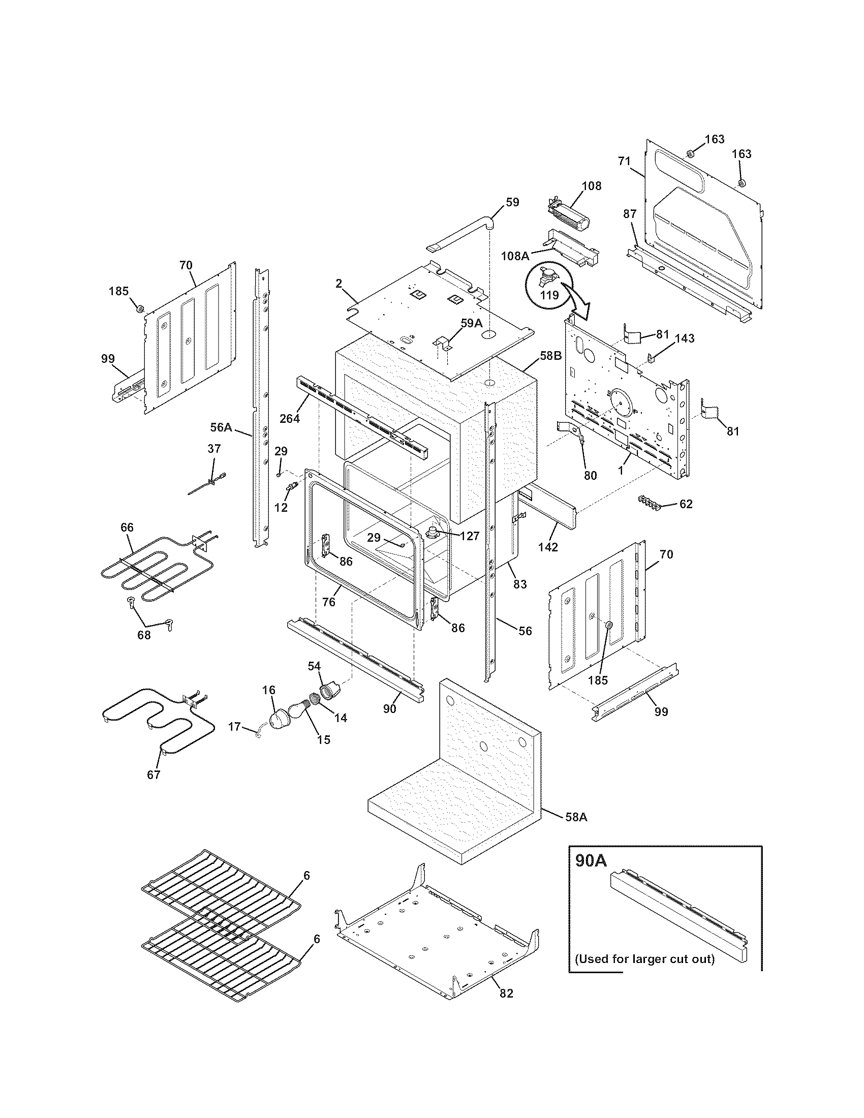 Kenmore 79047873408 lower oven diagram