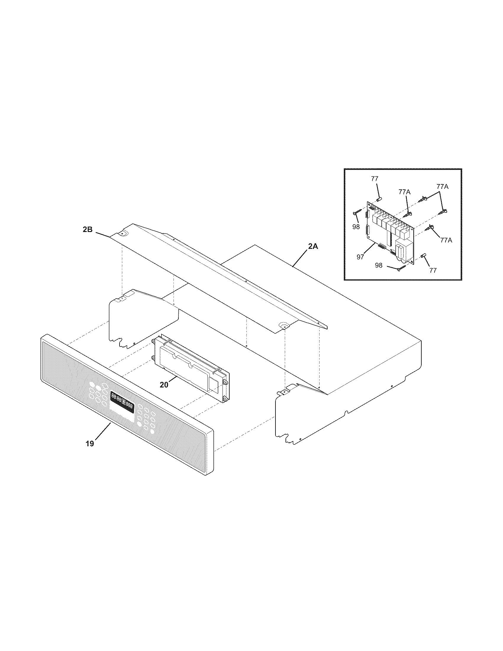 Frigidaire FEB30T5DBG control panel diagram