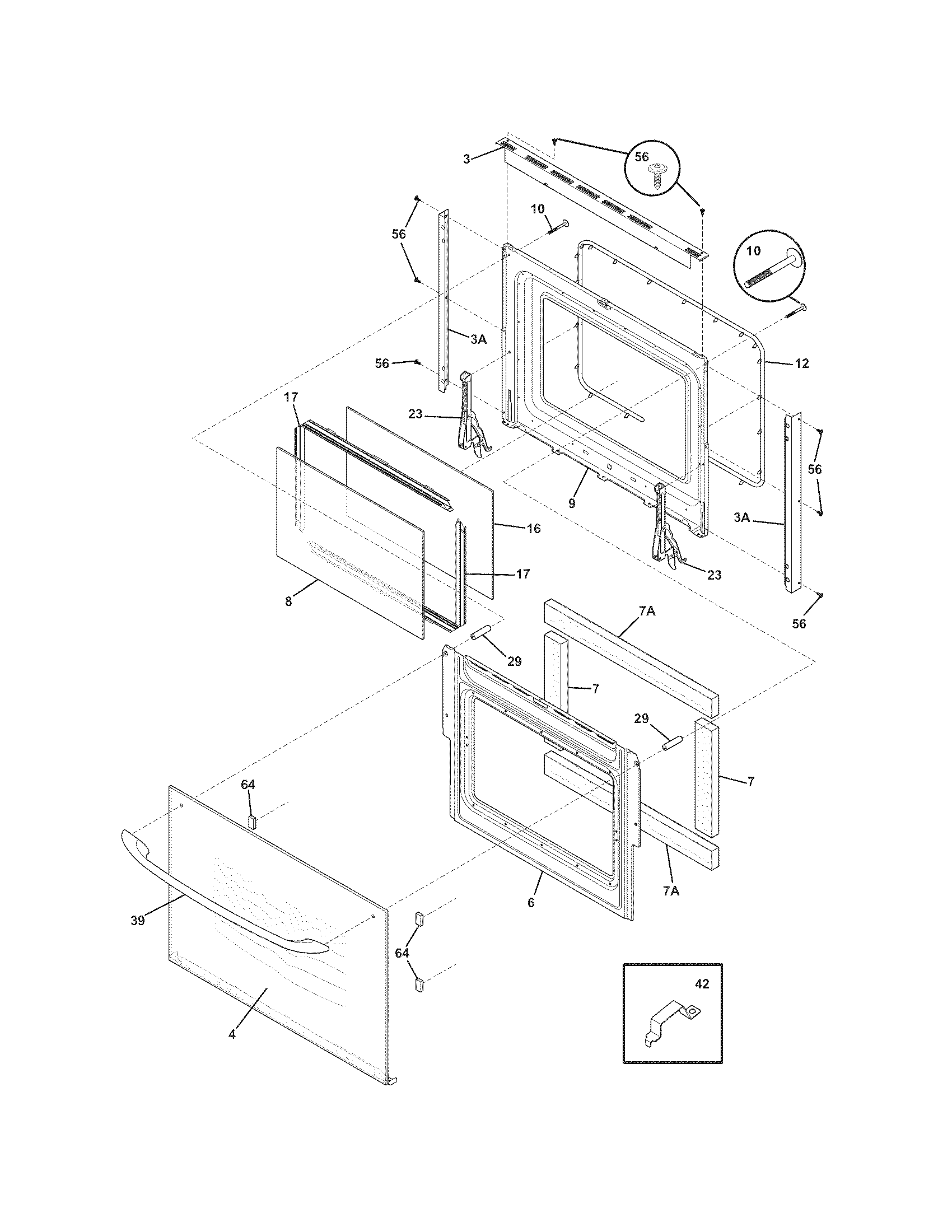 Frigidaire FEB30T5DBG doors diagram