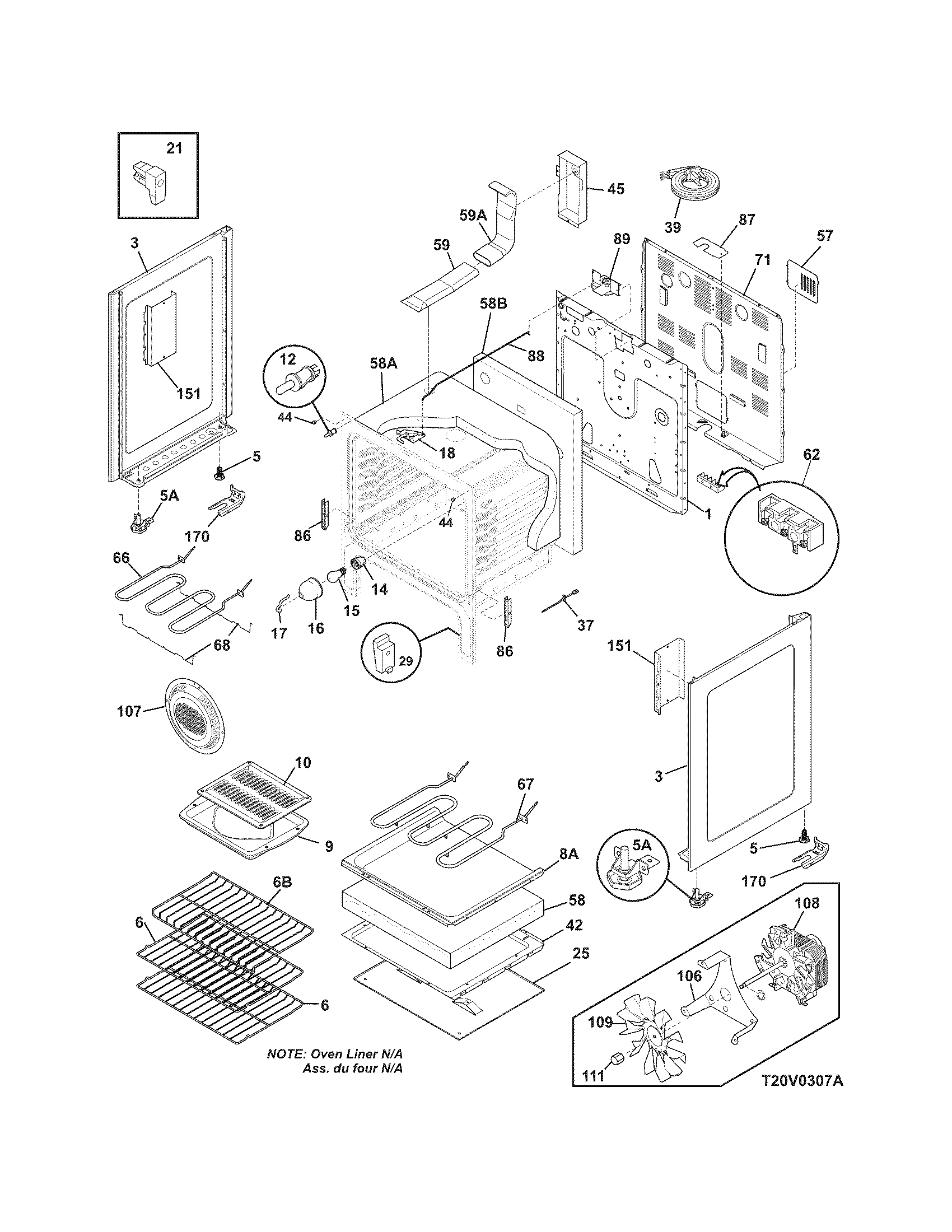 Frigidaire CGLEF379GCC body diagram