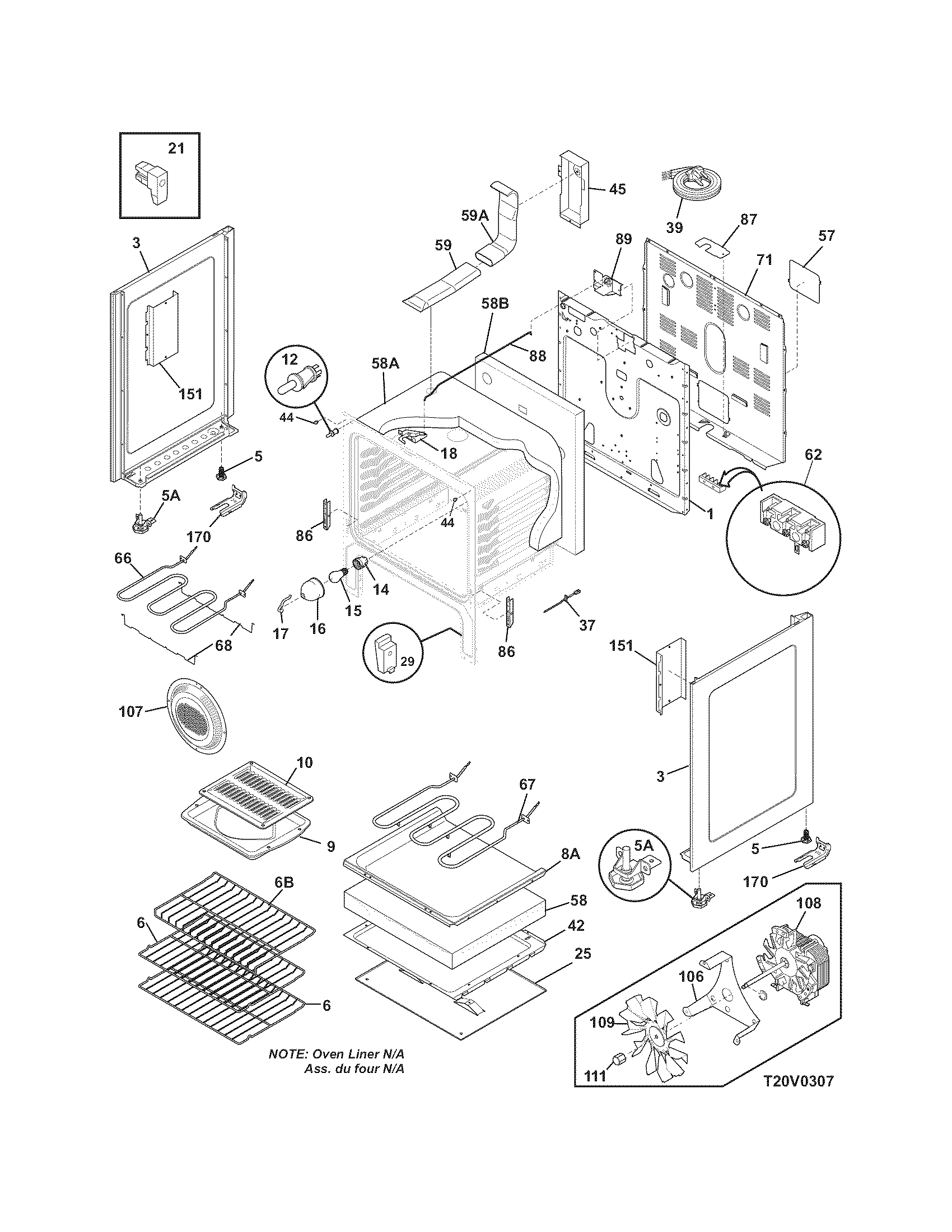 Frigidaire CGLEF379GSB body diagram