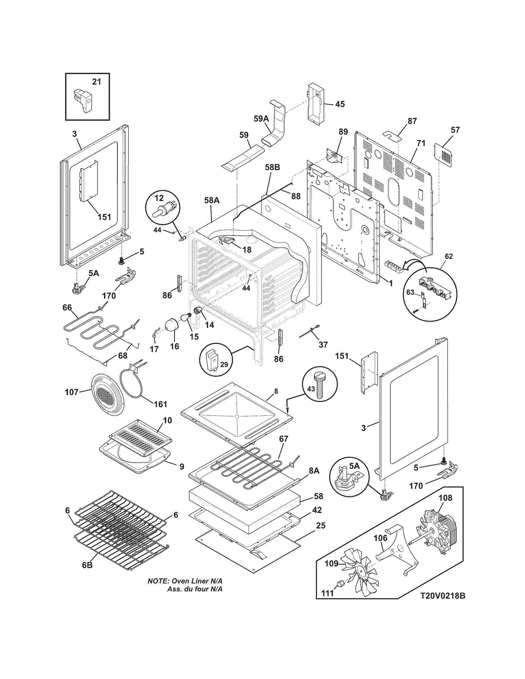 Frigidaire GLEFZ389HCD body diagram