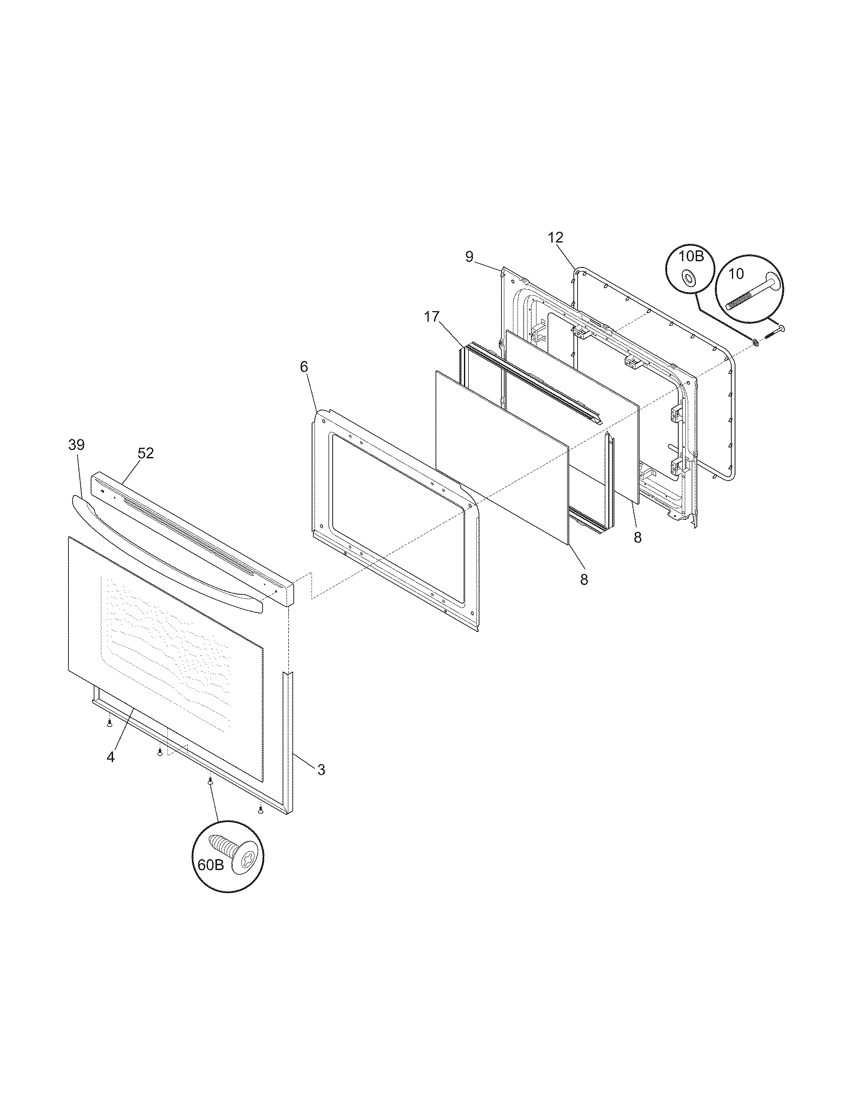 Kenmore 79095042504 door diagram