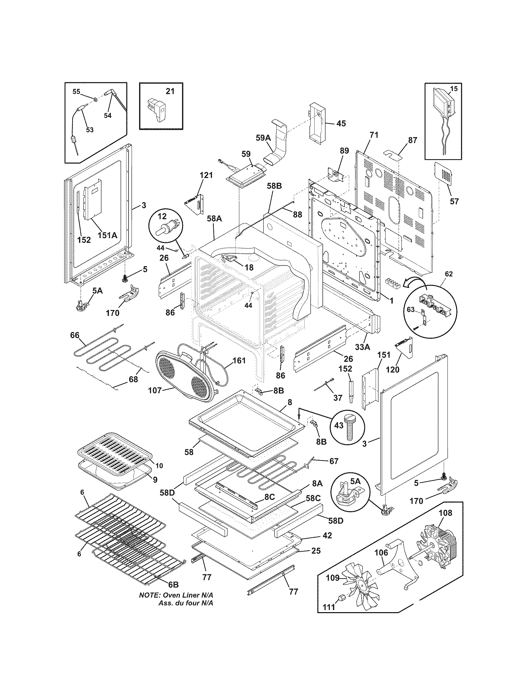 Kenmore Elite 79097479801 body diagram
