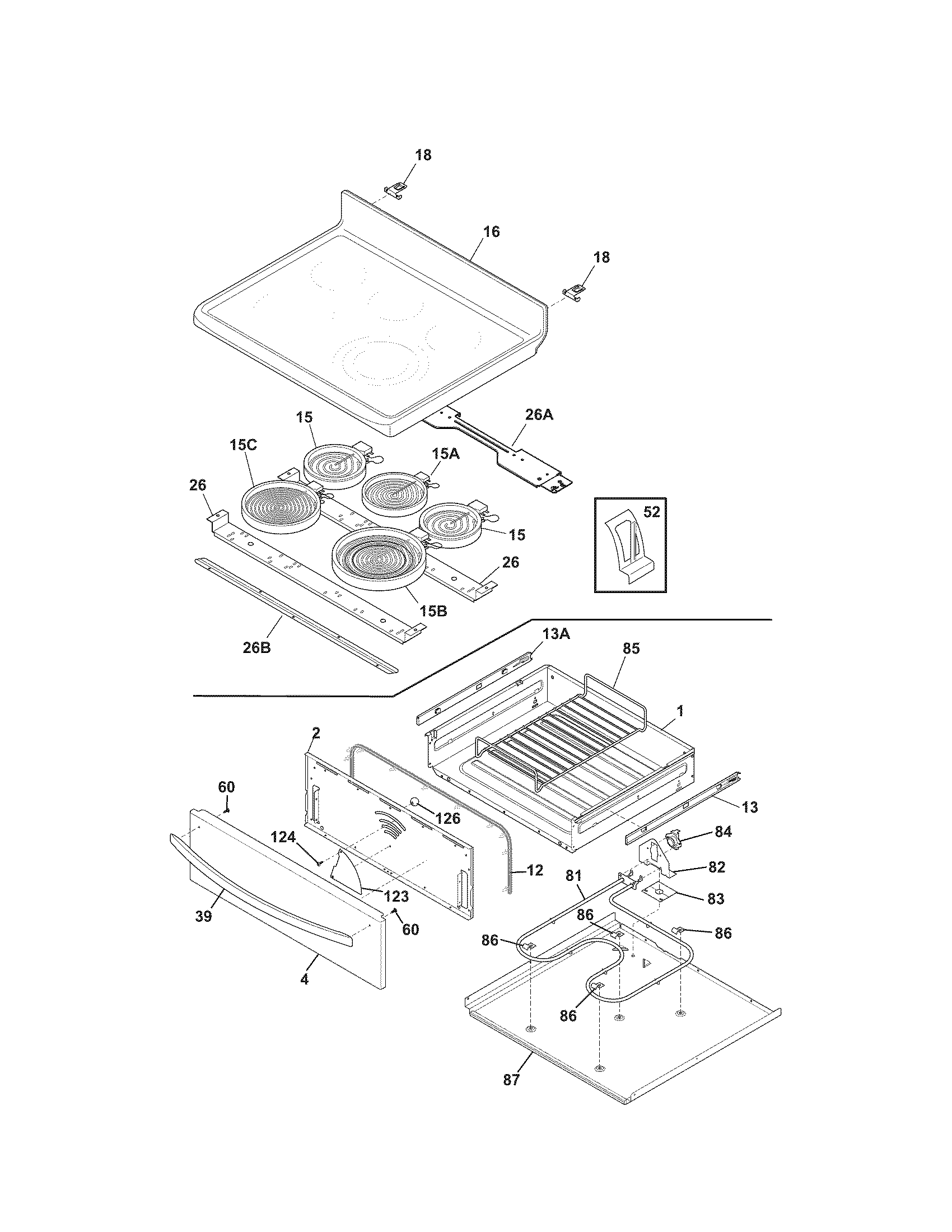 Kenmore Elite 79097479801 top/drawer diagram