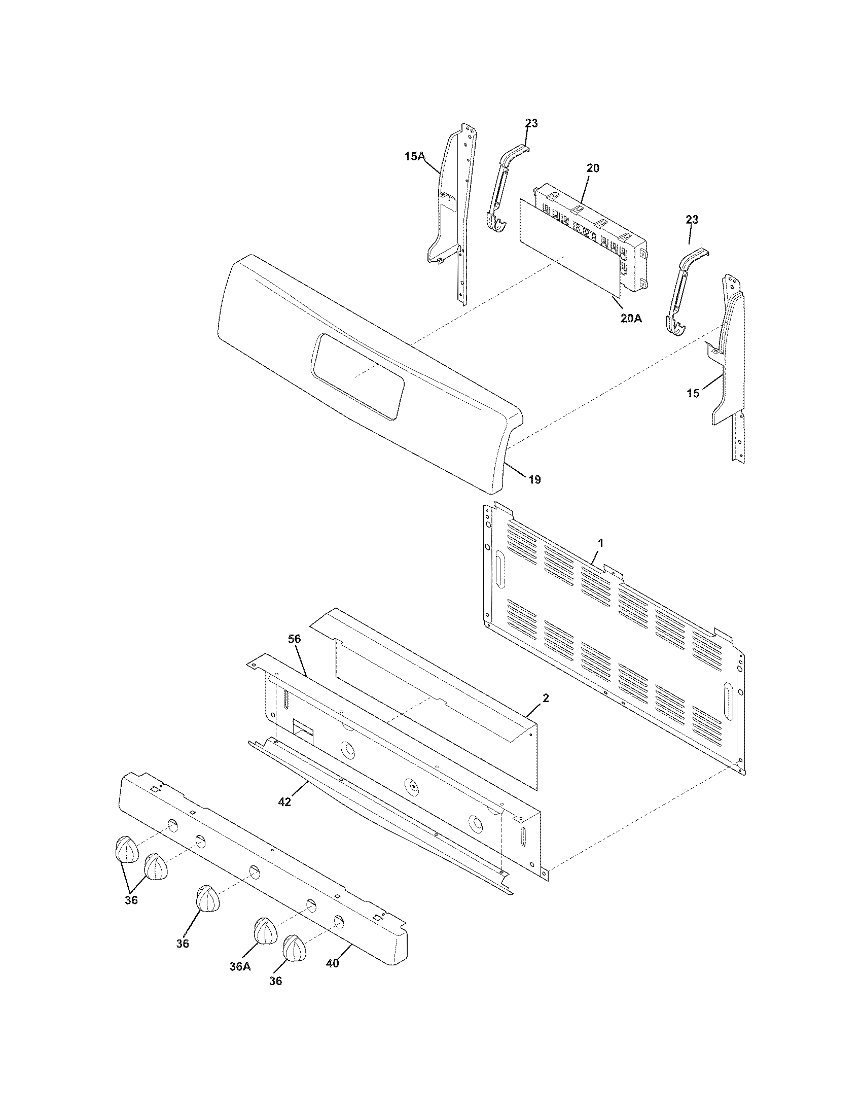 Frigidaire FGFBZ90GCH backguard diagram