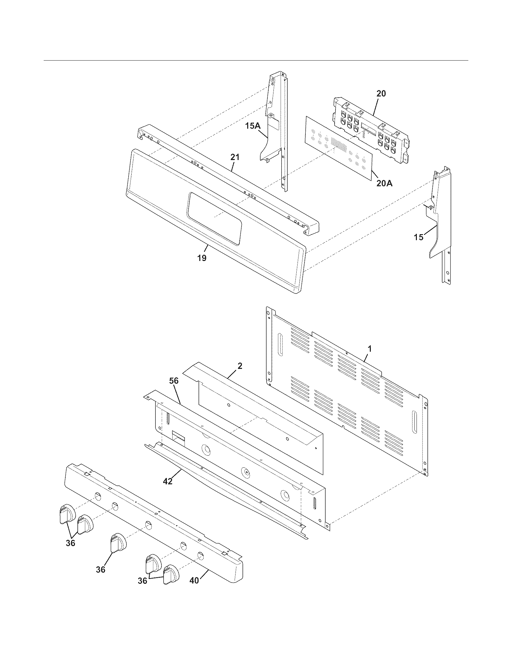 Frigidaire LGGF3032KBA backguard diagram