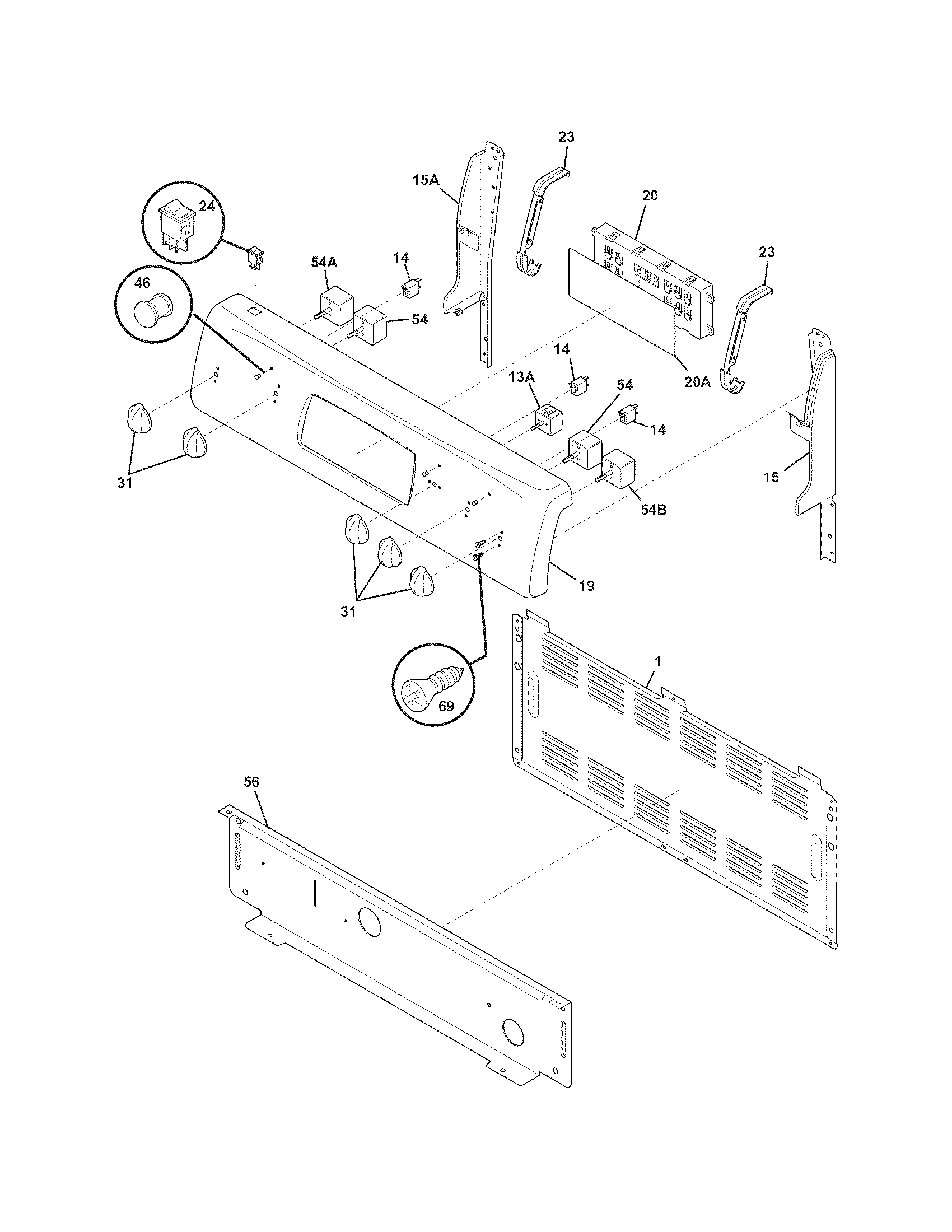 Crosley CRE3880GQQC backguard diagram