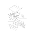 Frigidaire FEF336ECH top/drawer diagram