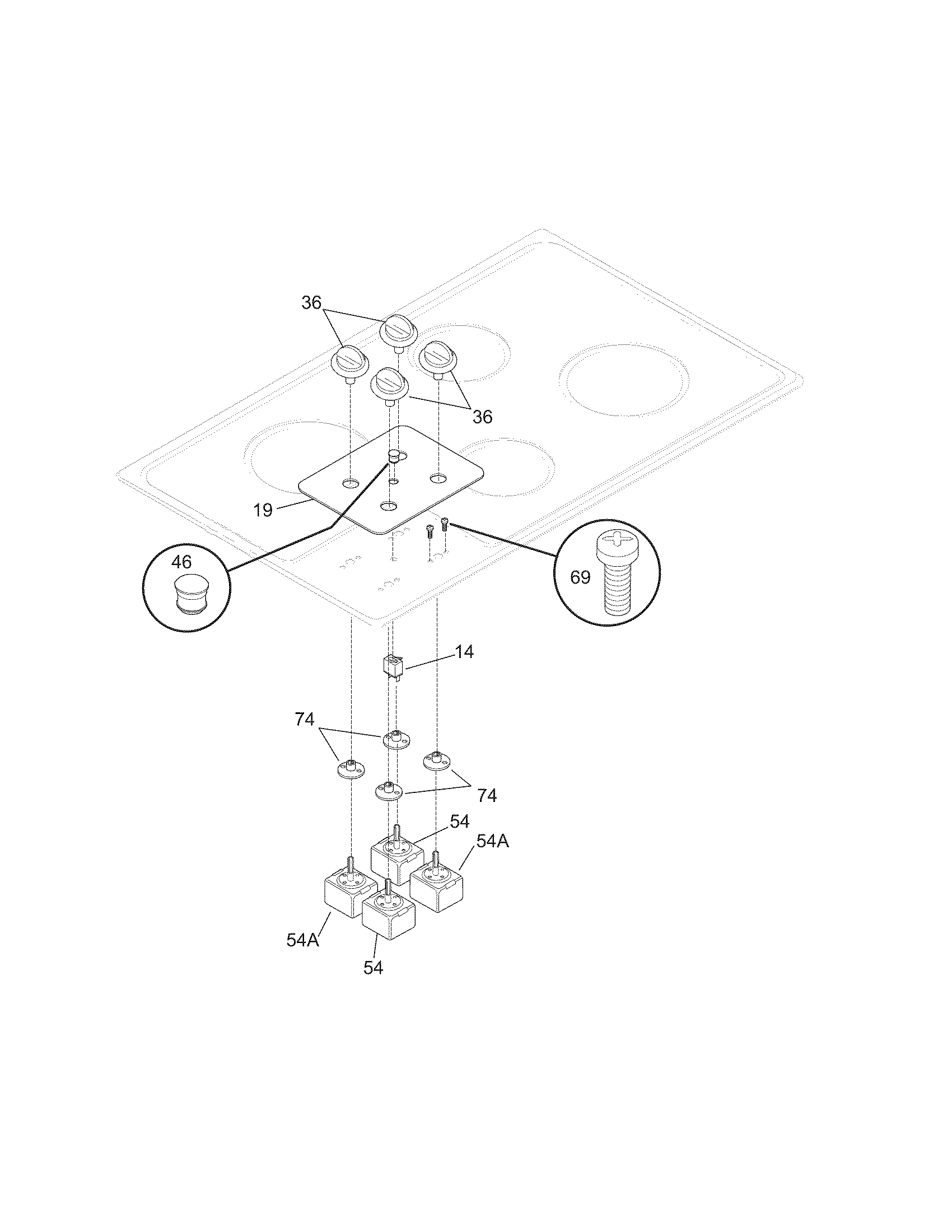 Frigidaire FEC32C4AC1 control panel diagram