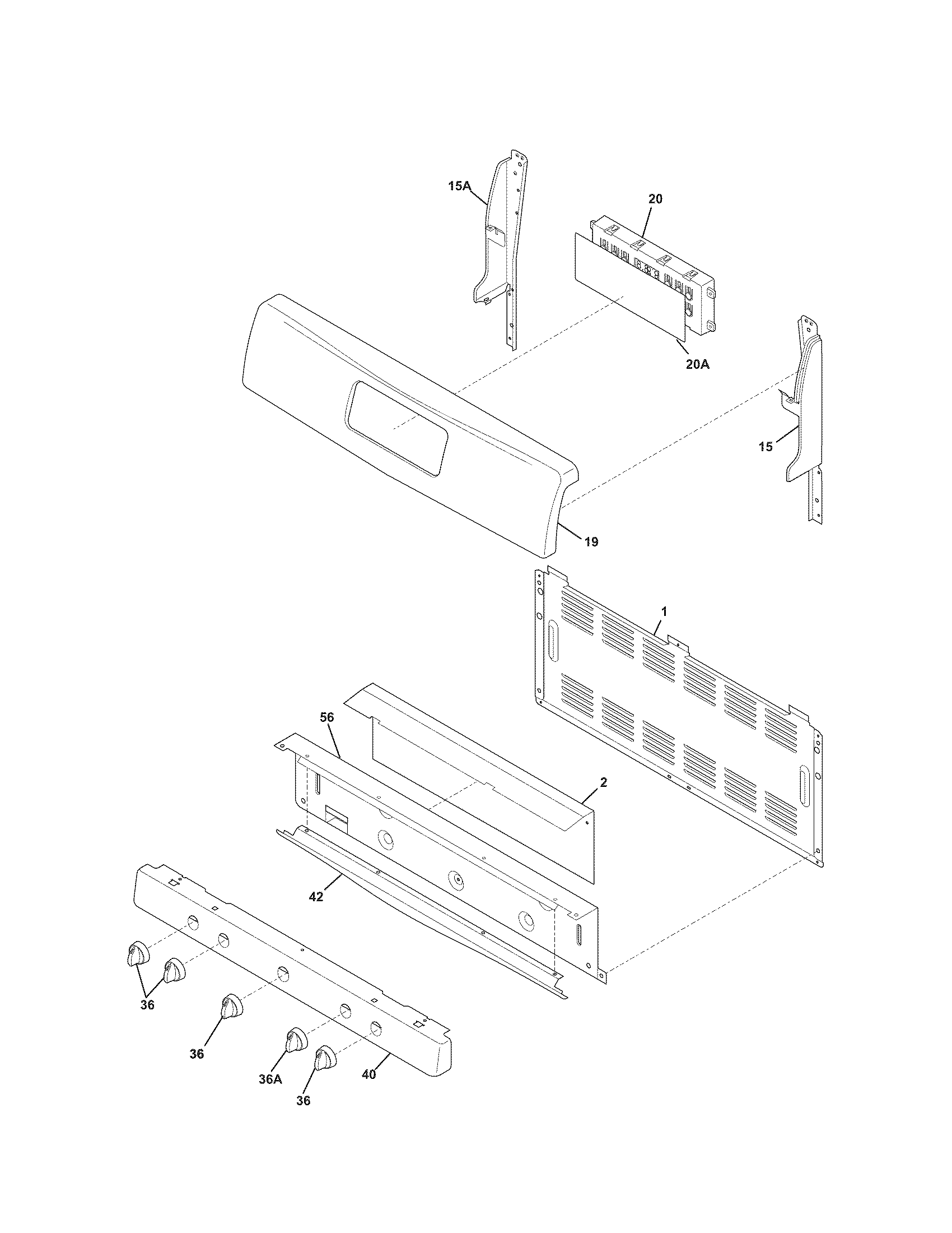 Kenmore 79071384705 backguard diagram