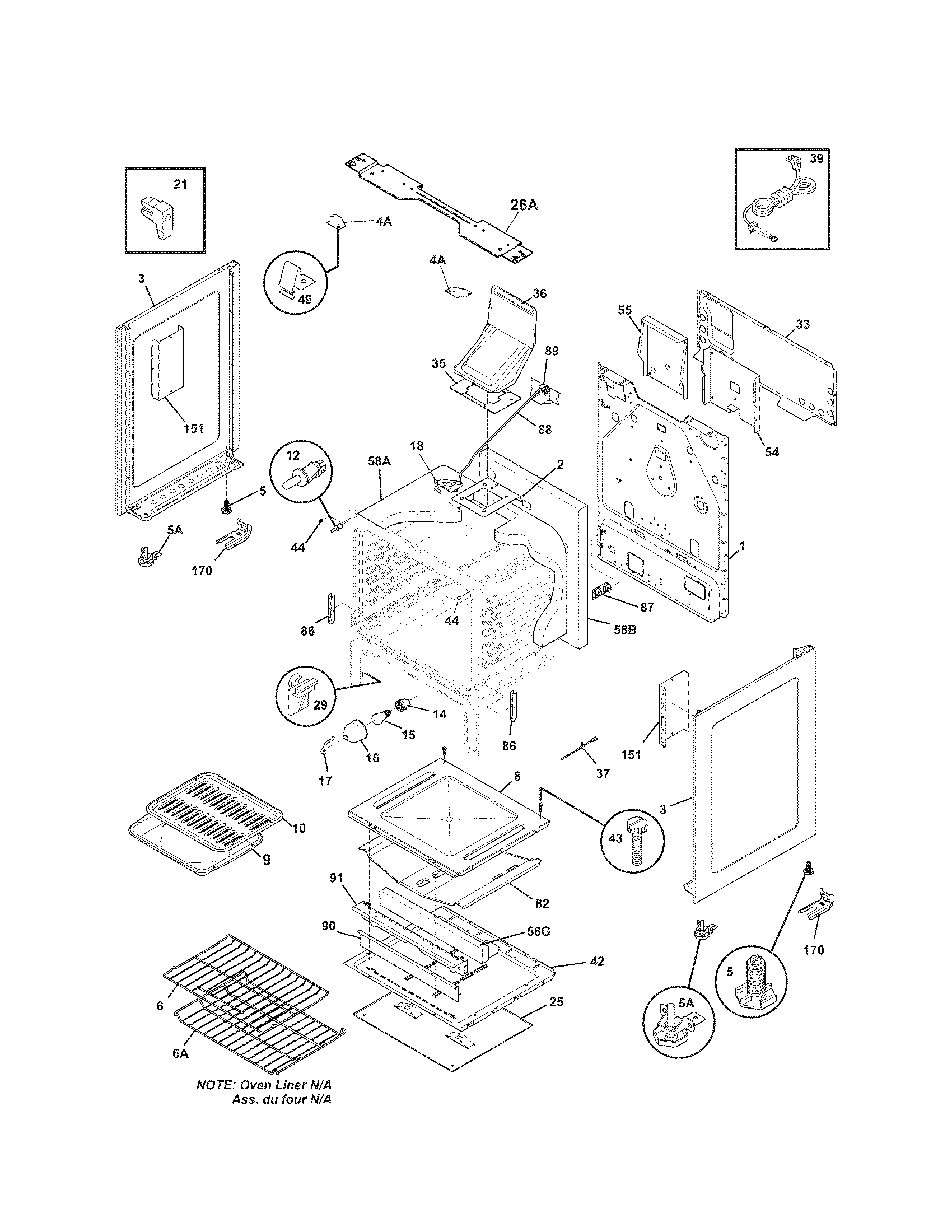 Kenmore 79071384705 body diagram