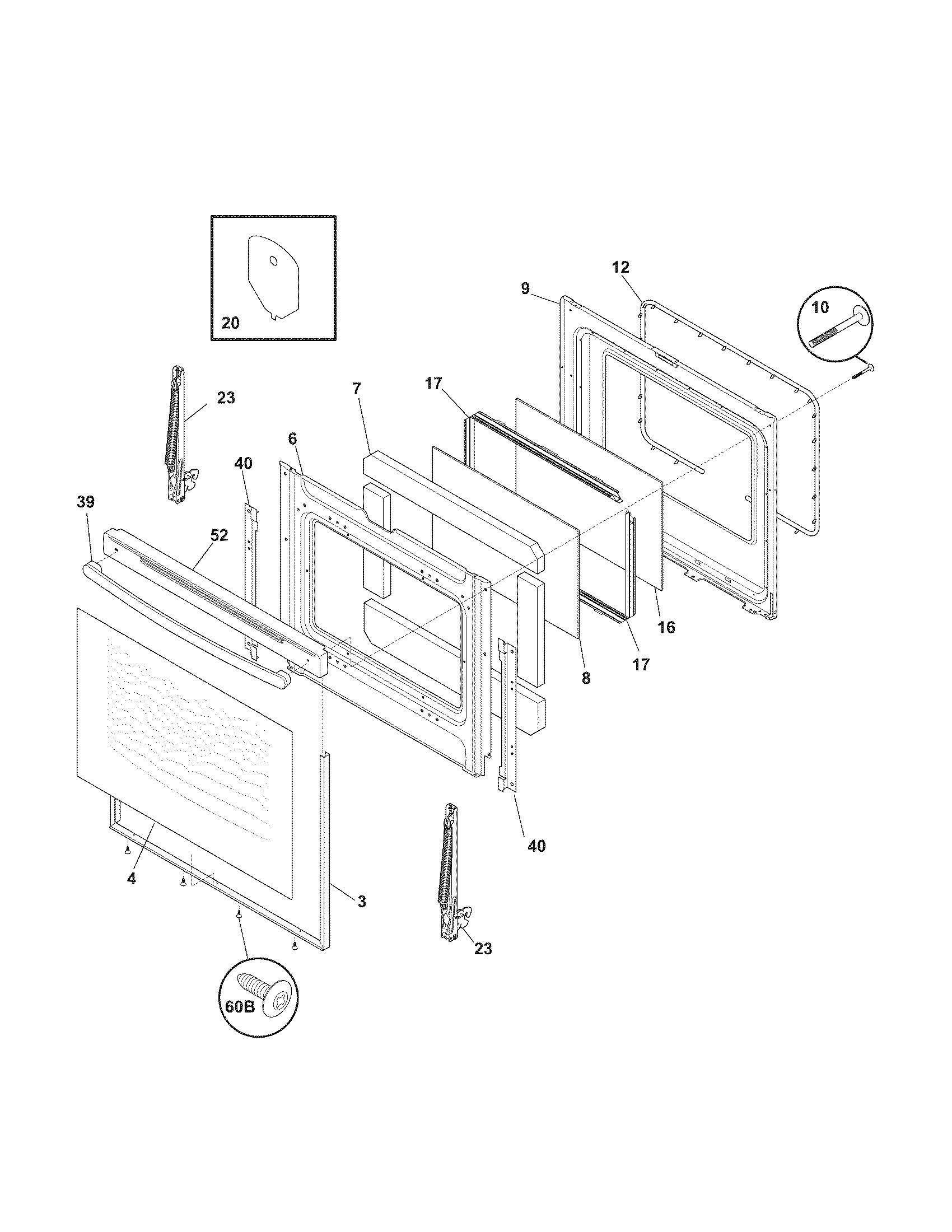 Kenmore 79097424900 door diagram