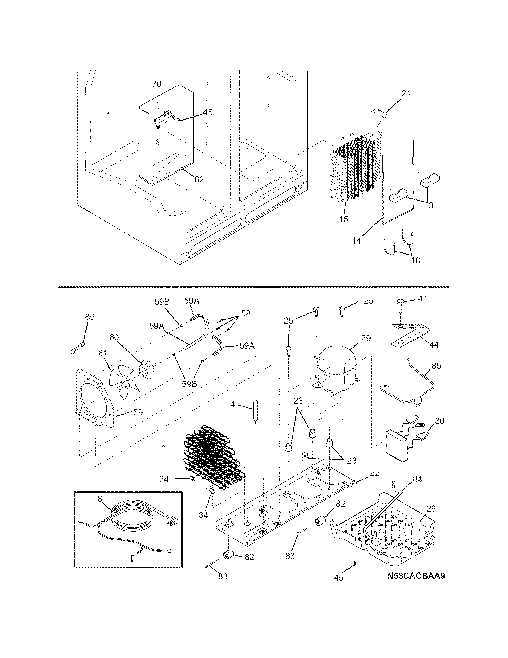 Frigidaire FGHC2379KE0 system diagram