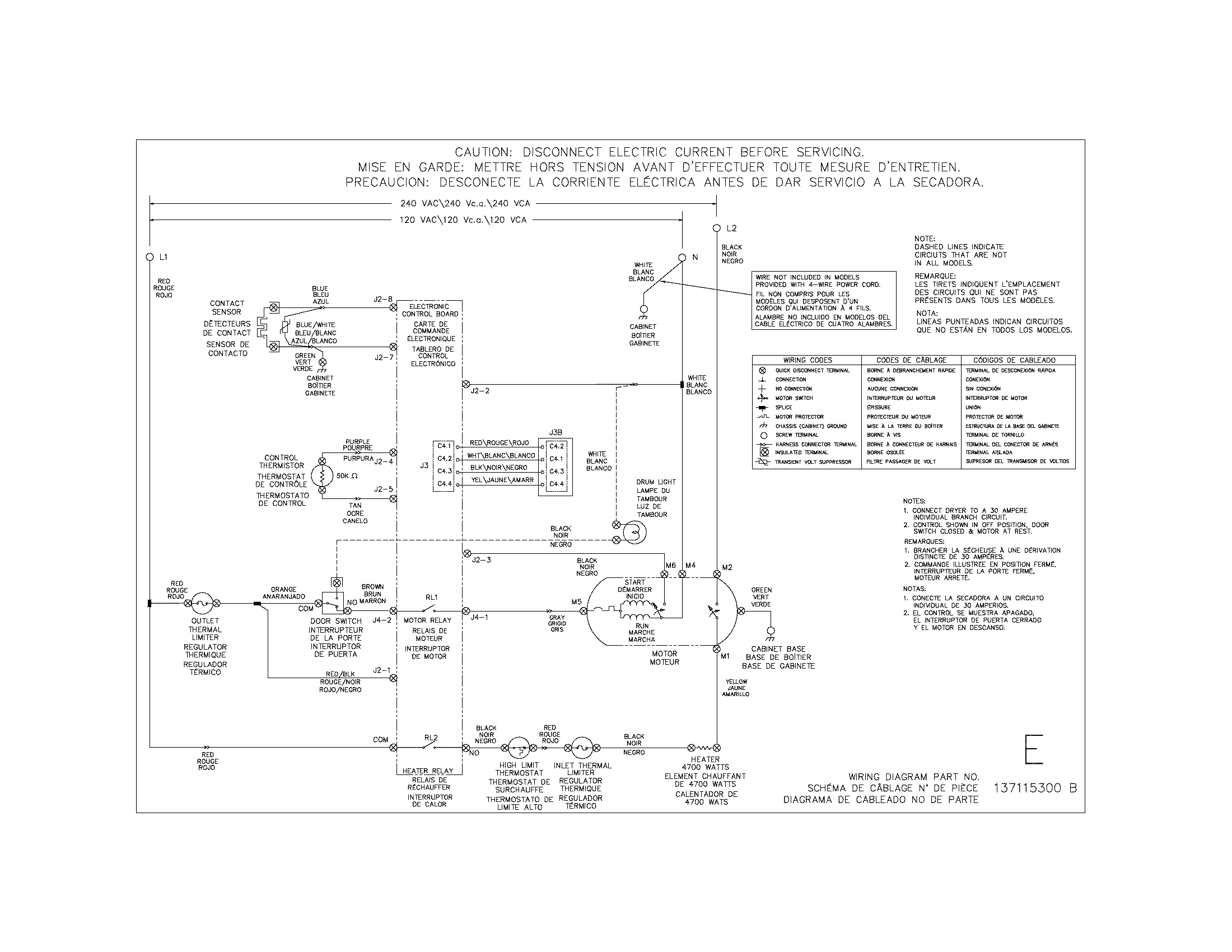 Frigidaire FAQE7017KW0 wiring diagram diagram