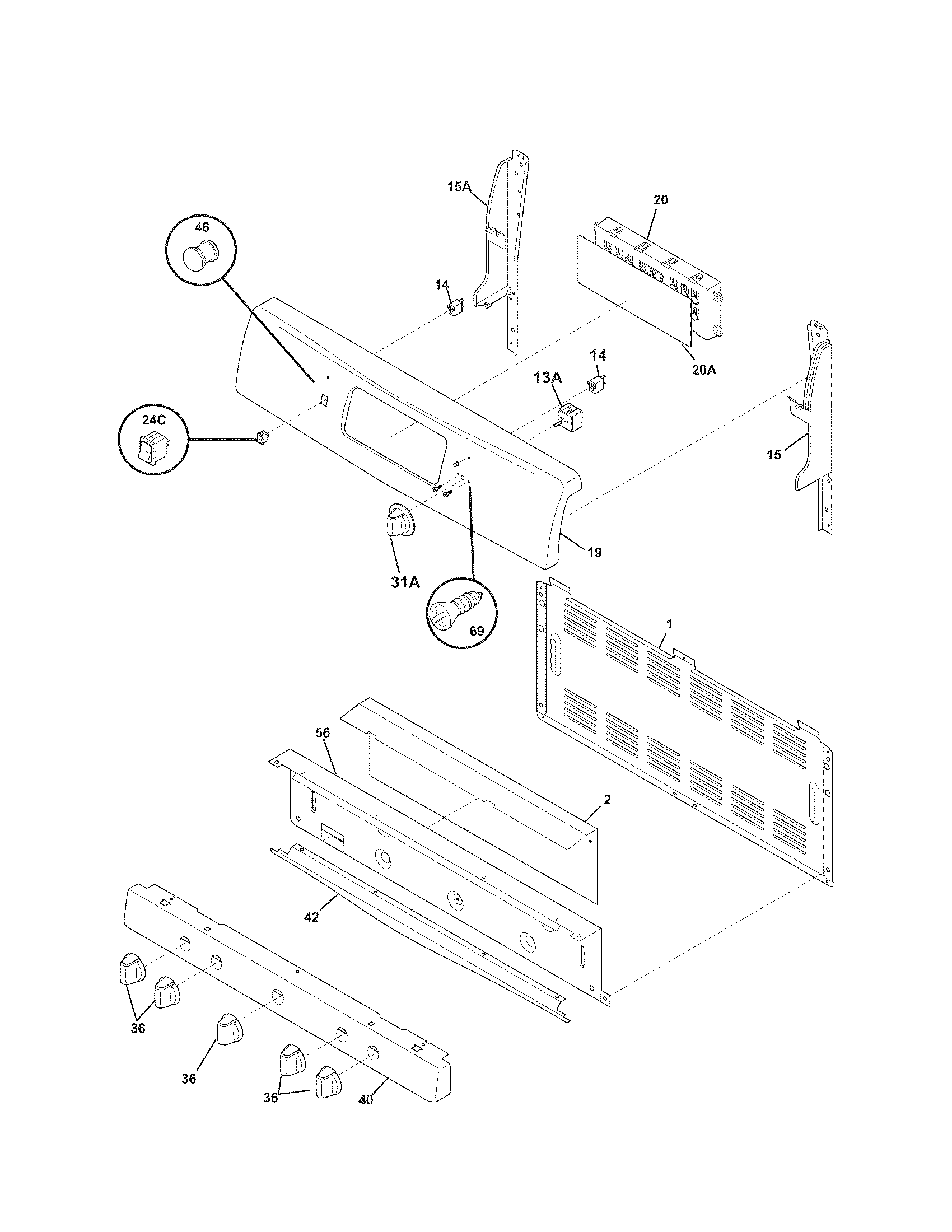 Kenmore 79077484802 backguard diagram