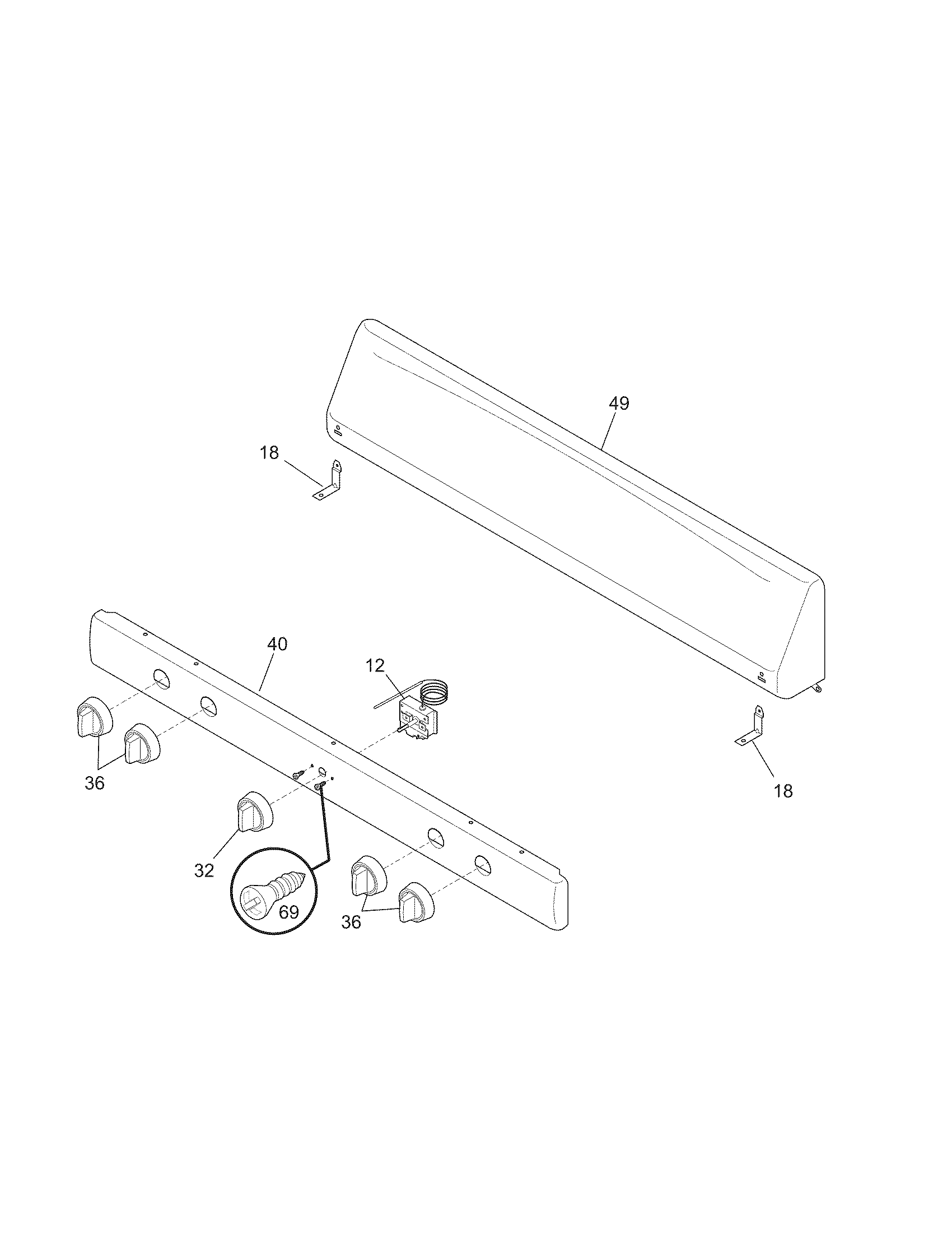 Kenmore 79070271407 backguard diagram