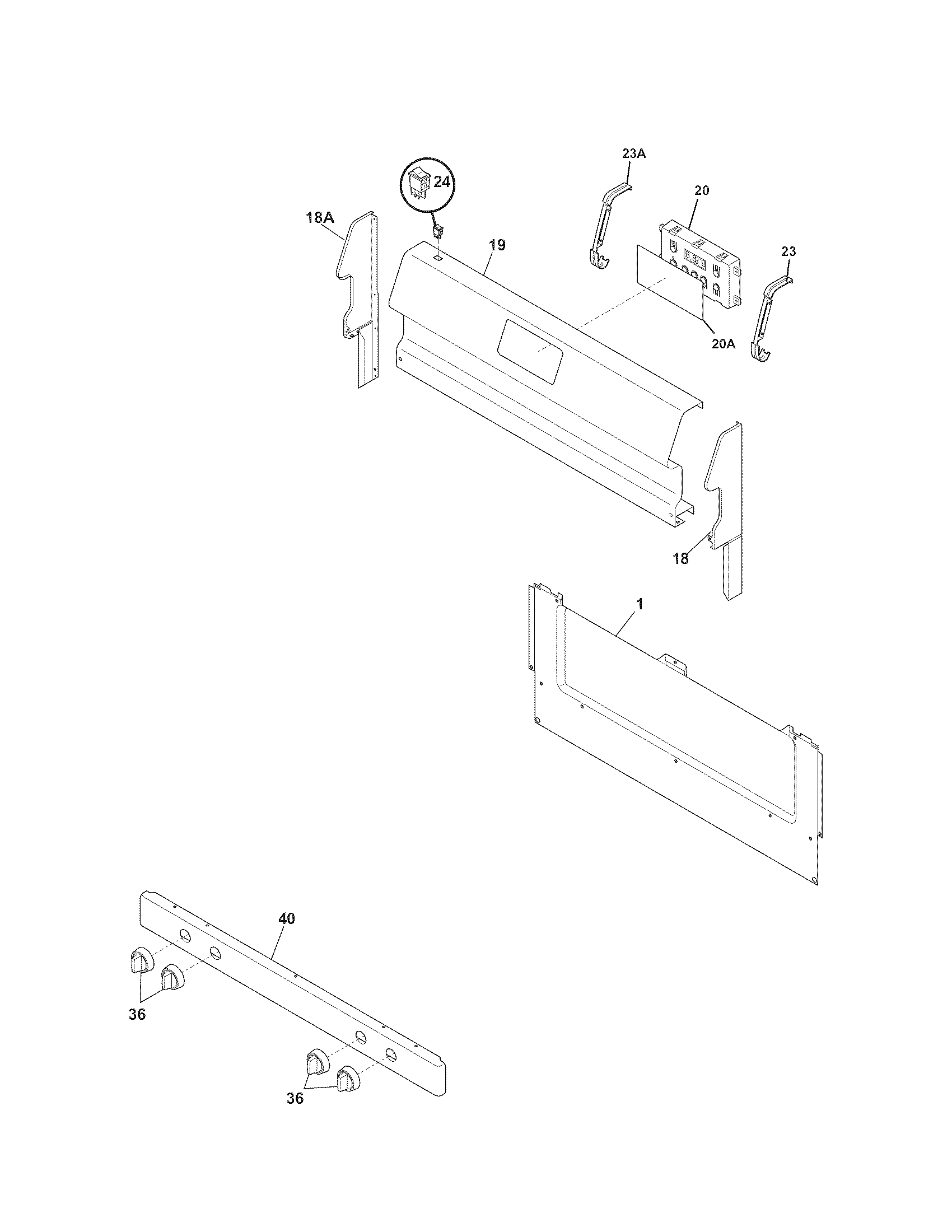 Kenmore 79070301702 backguard diagram