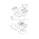 Frigidaire FPGF3081KFA top/drawer diagram