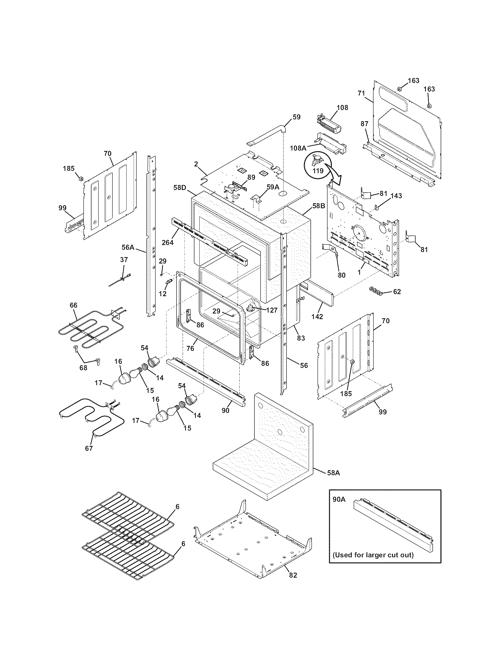 Kenmore 79047779406 lower oven diagram
