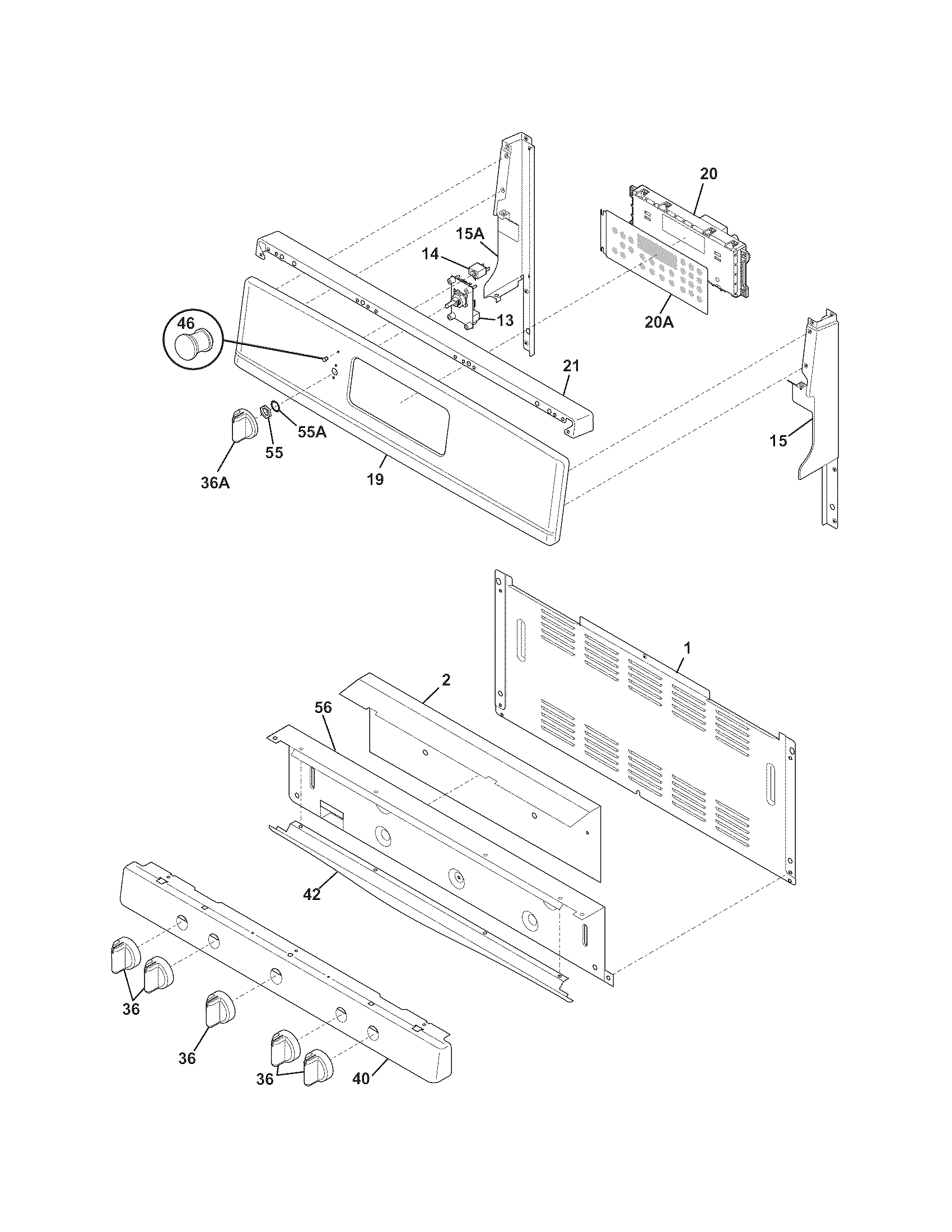 Frigidaire LGGF305MKFA backguard diagram