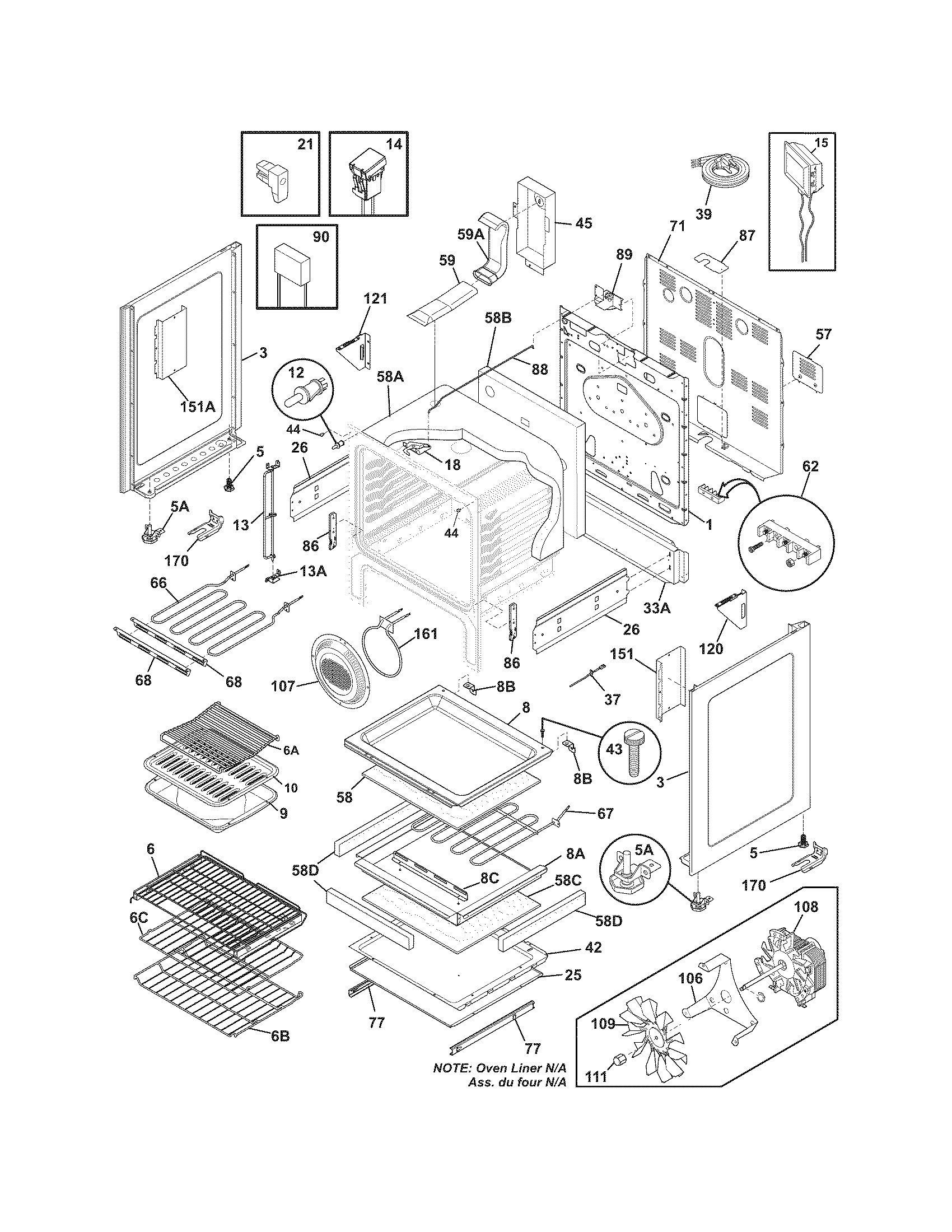 Electrolux CEI30EF5GSD body diagram