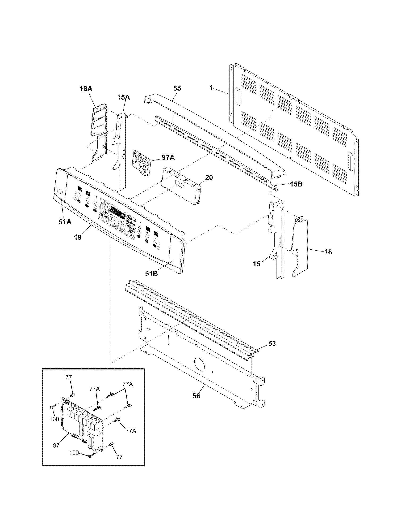 Kenmore Elite 79099129400 backguard diagram