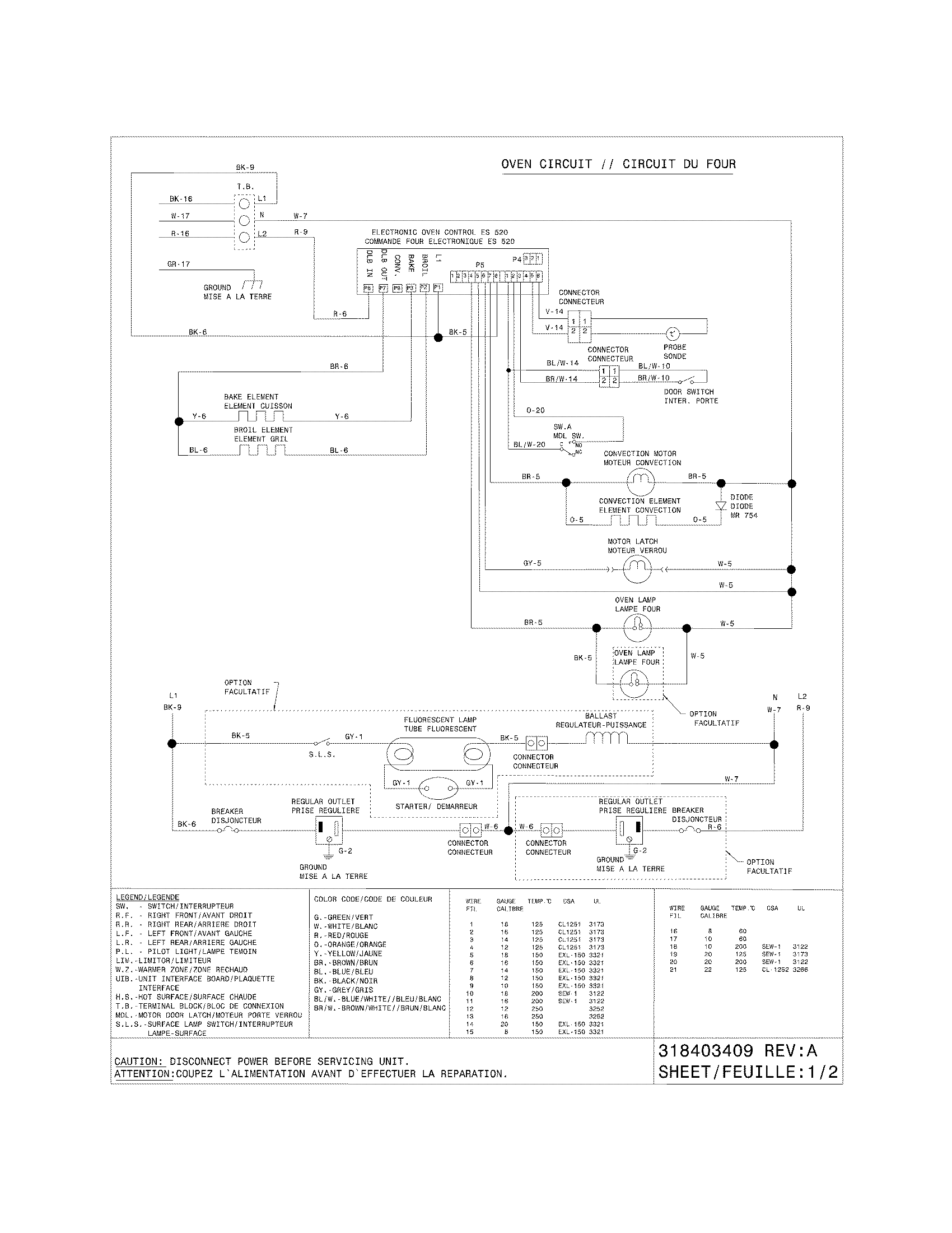 Frigidaire PGLEF385EC8 wiring diagram diagram