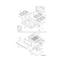 Frigidaire CPGF3081KFA top/drawer diagram