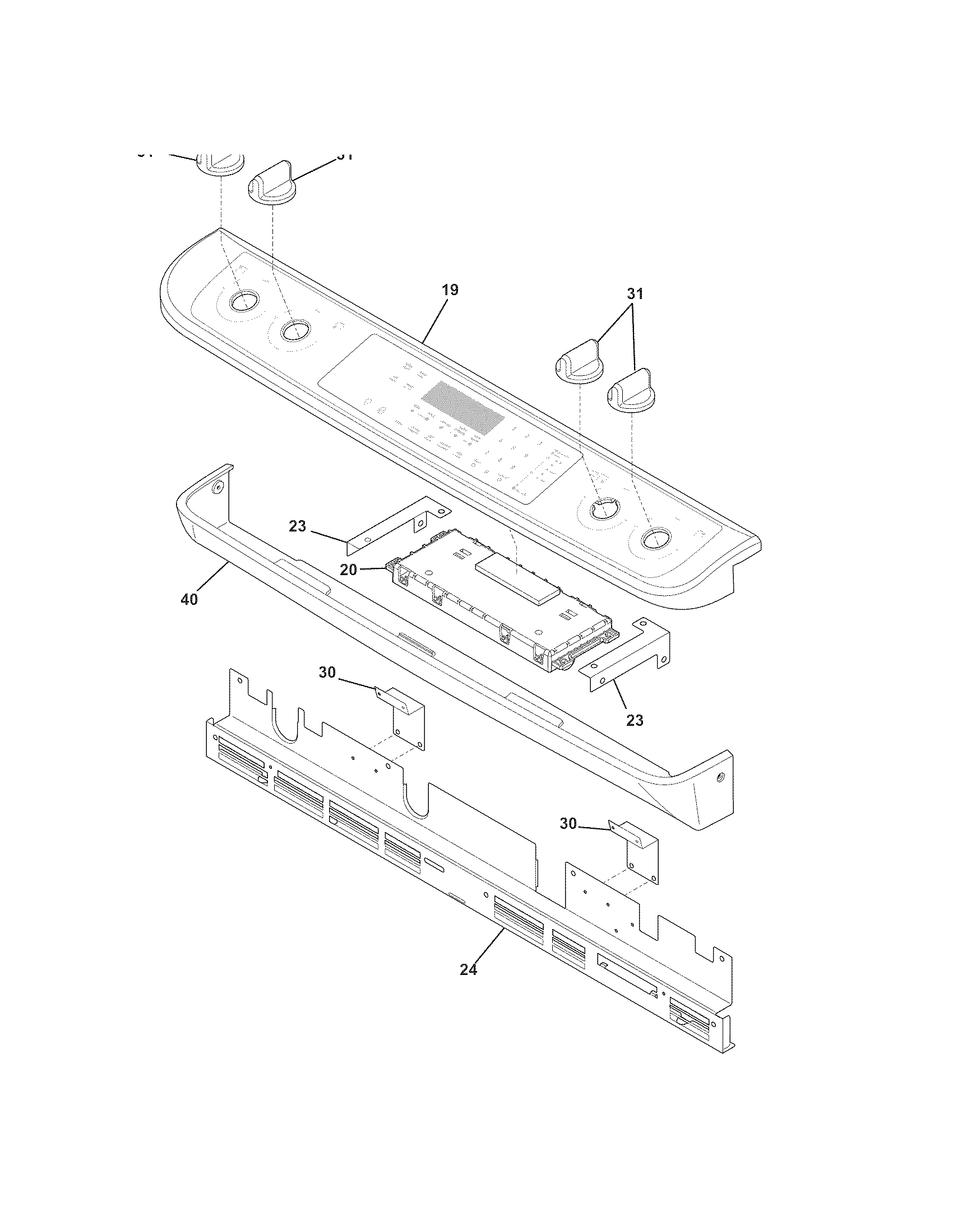 Frigidaire FPGS3085KFA backguard diagram