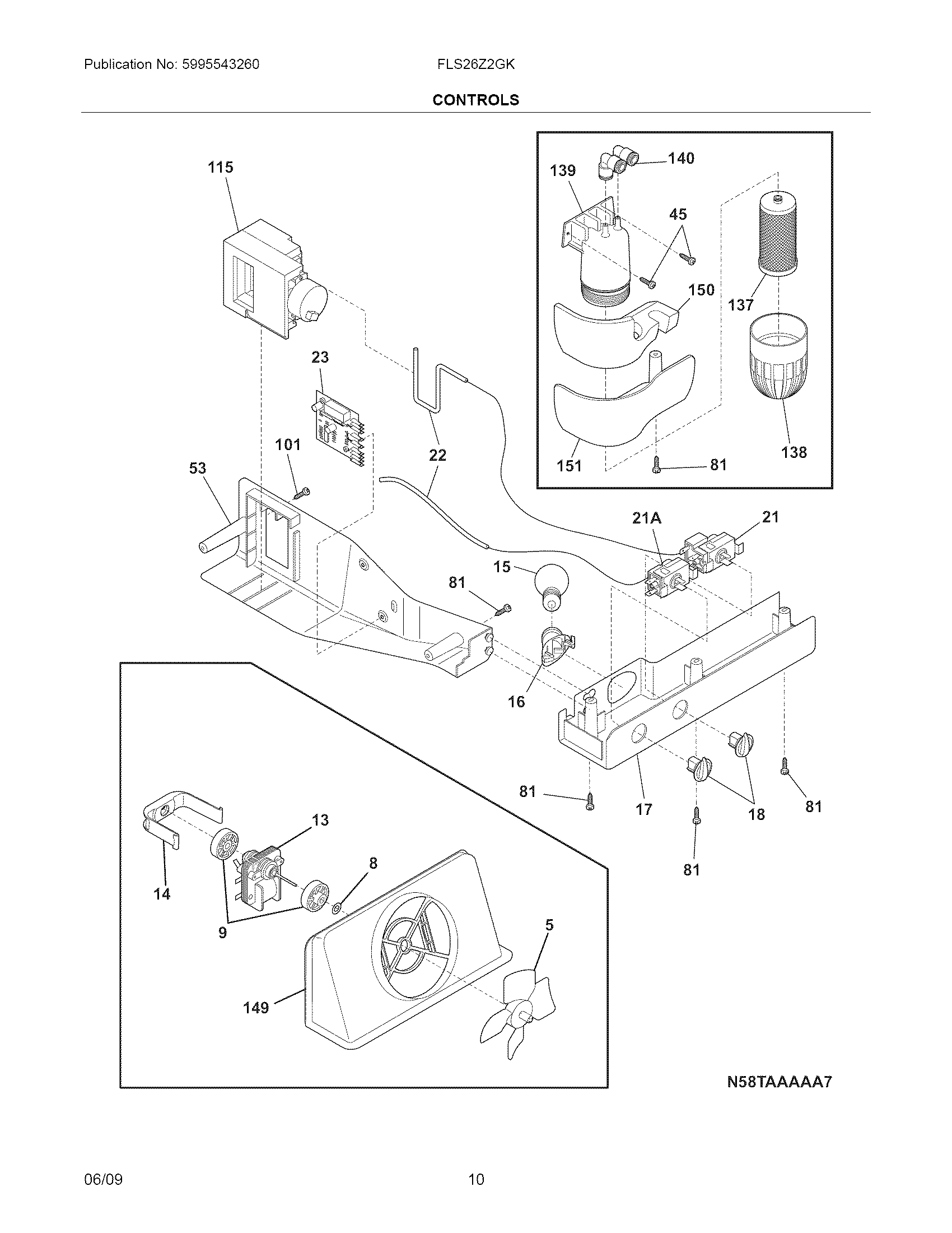 Frigidaire FLS26Z2GKB0 controls diagram