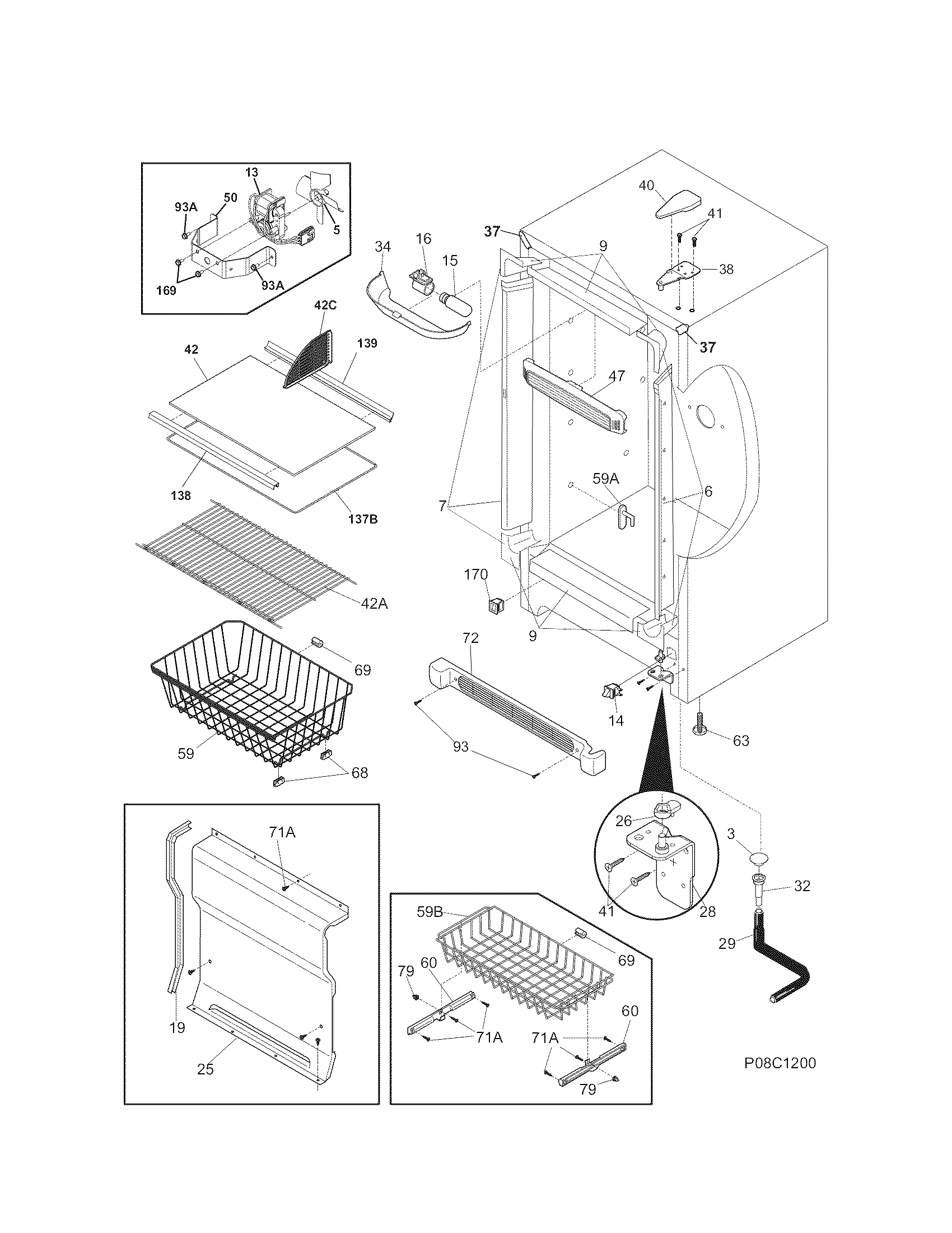 Kenmore 25328452803 cabinet diagram