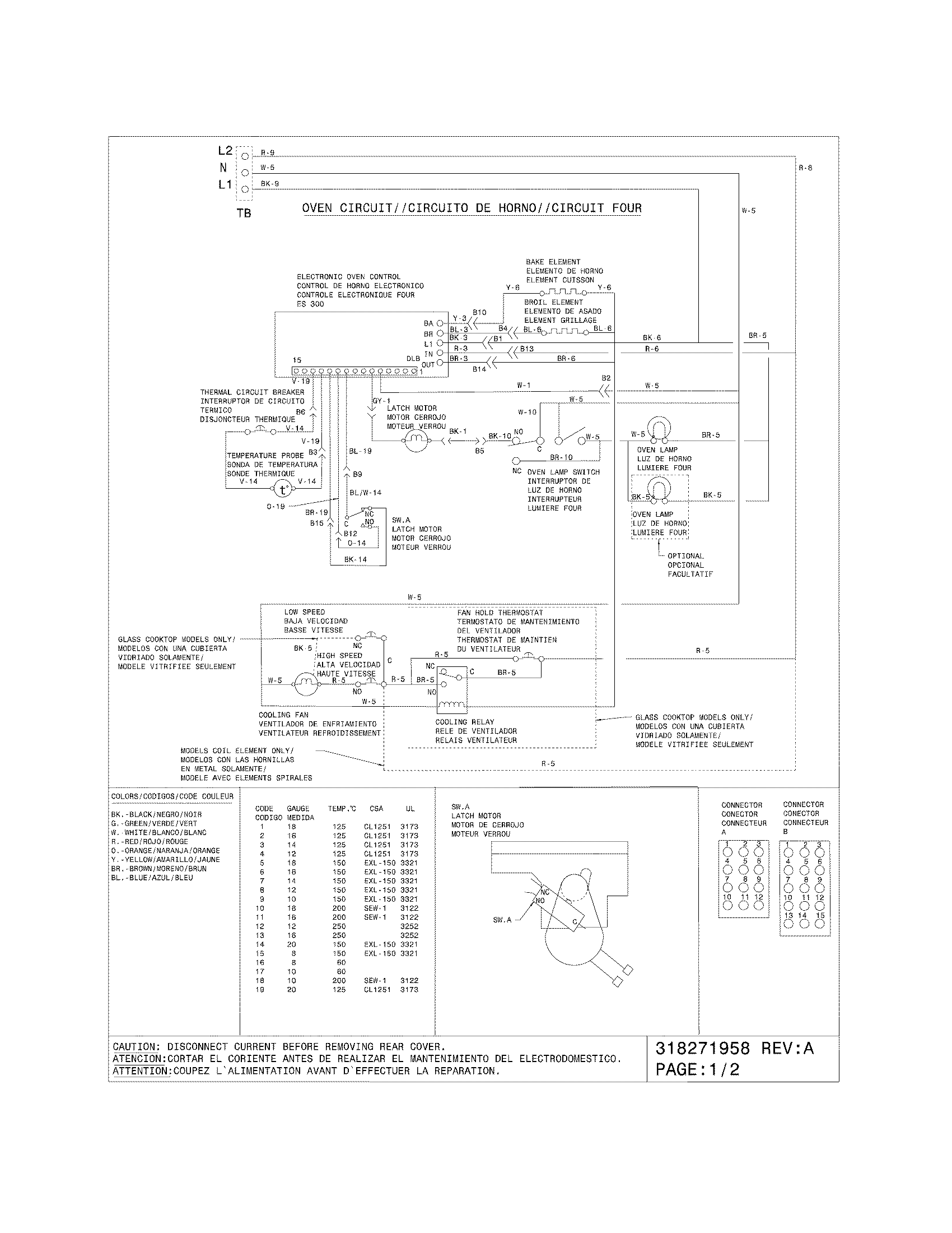 Frigidaire FES365ECF wiring diagram diagram