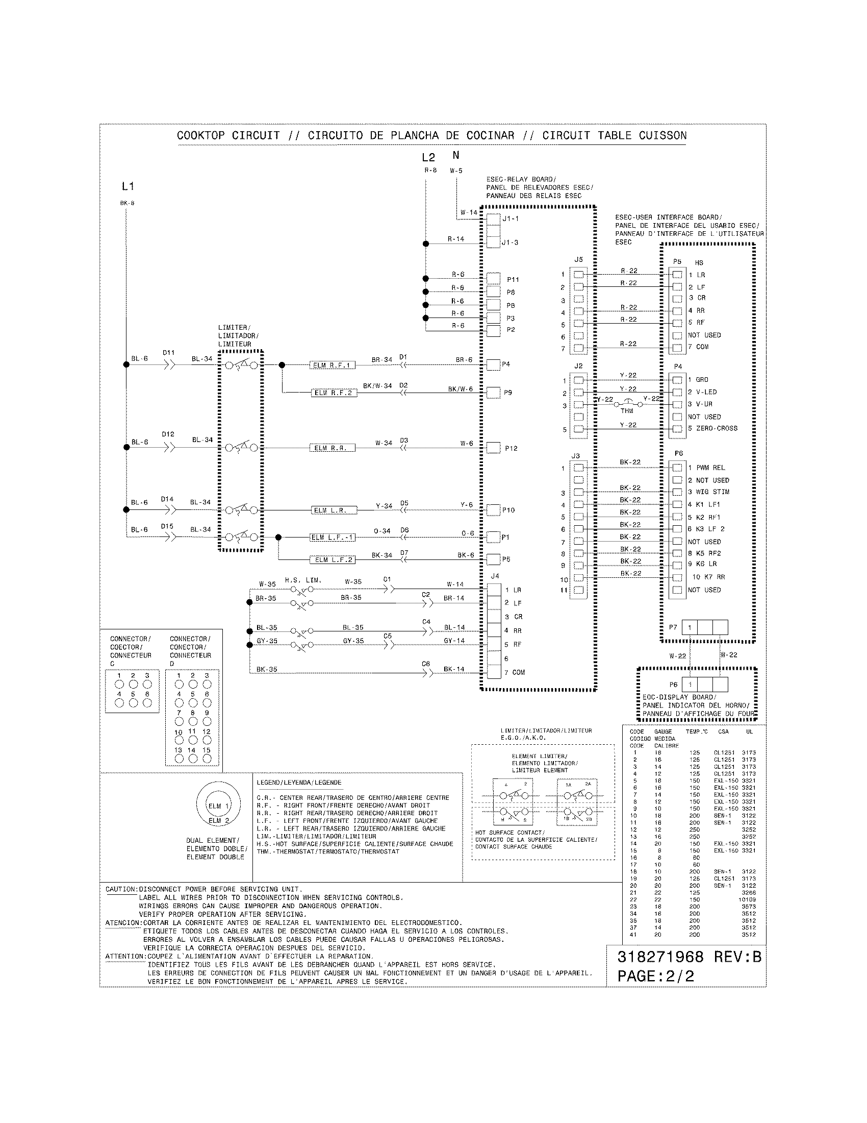 Frigidaire CGES3065KB1 wiring diagram diagram