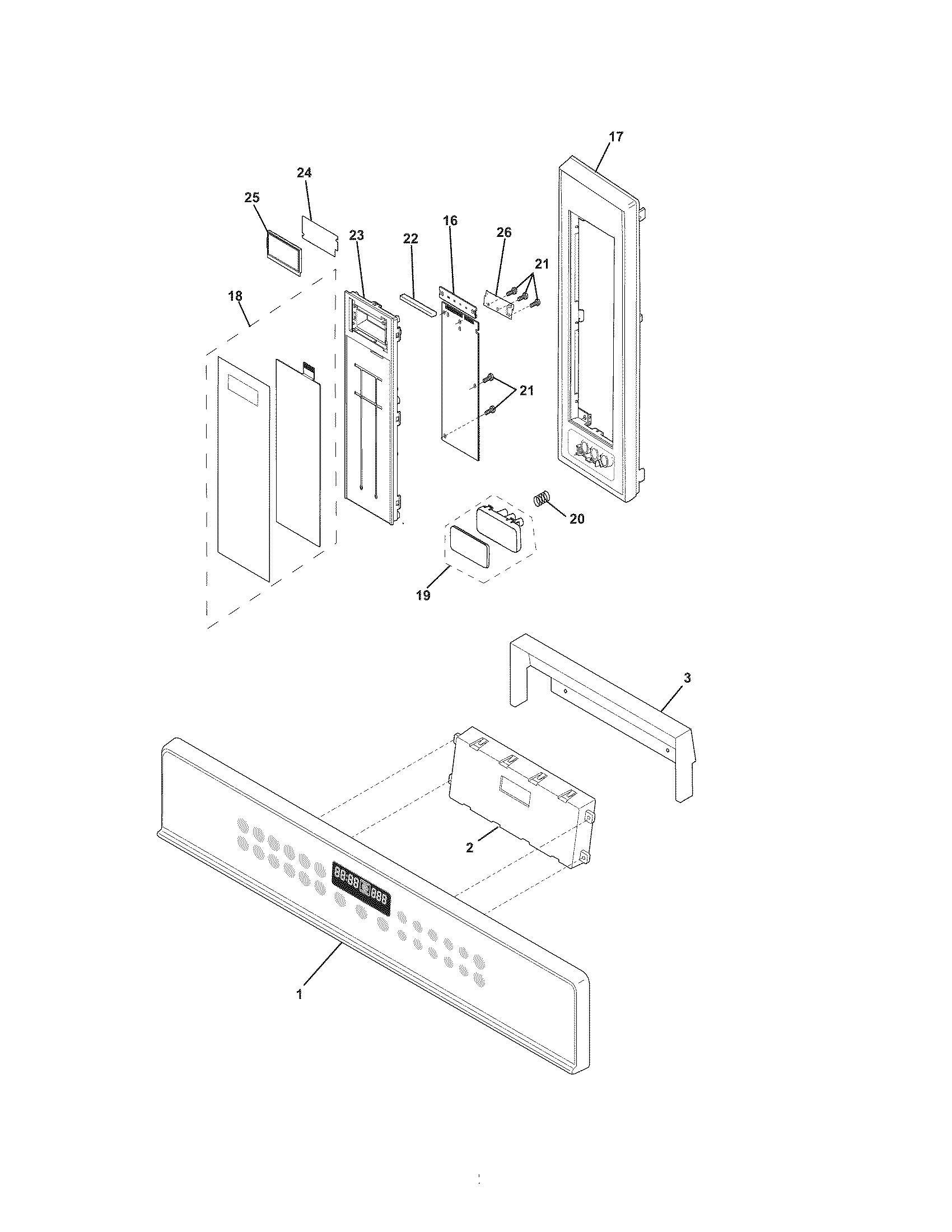 Frigidaire GLEB30M9FSD control panel diagram