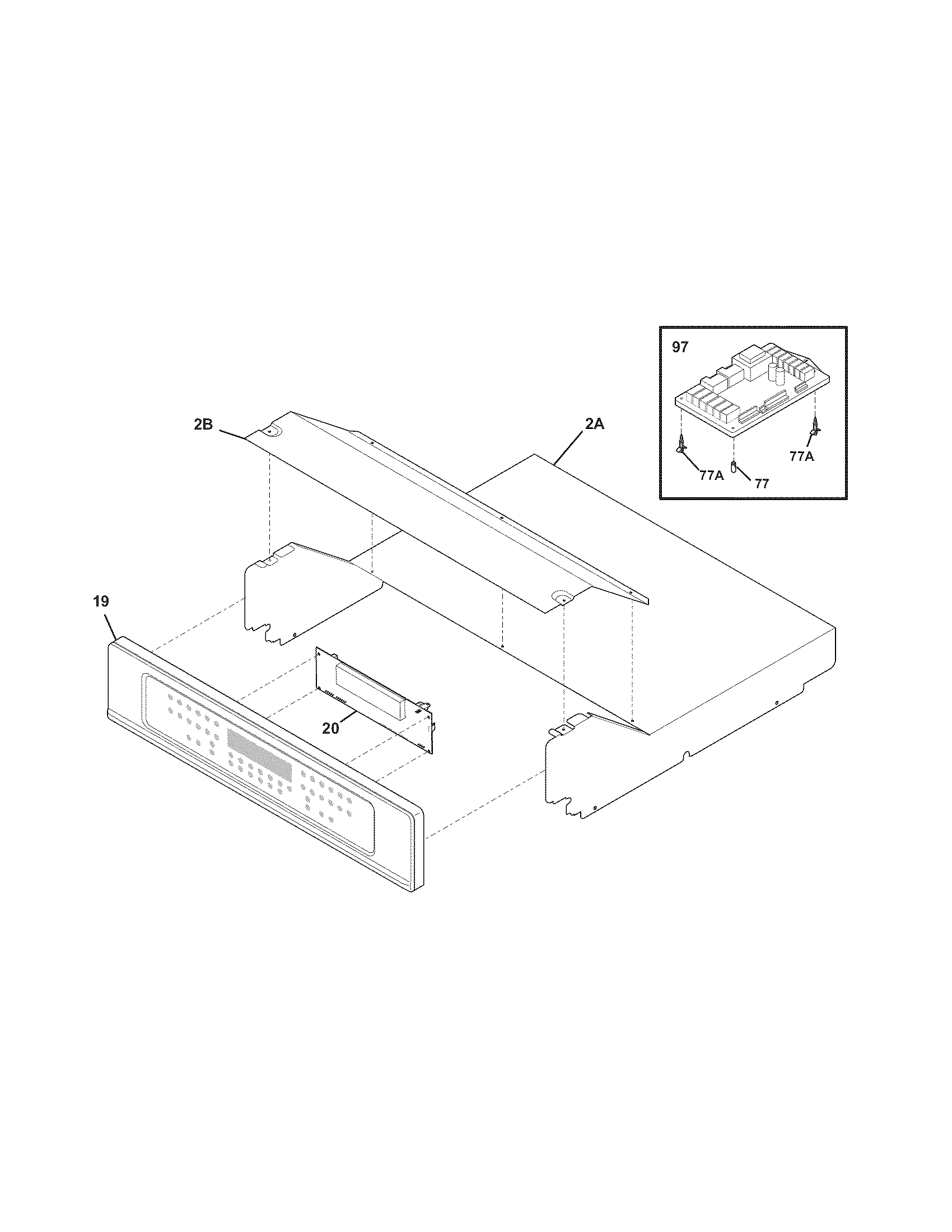 Frigidaire FGET2765KFA control panel diagram