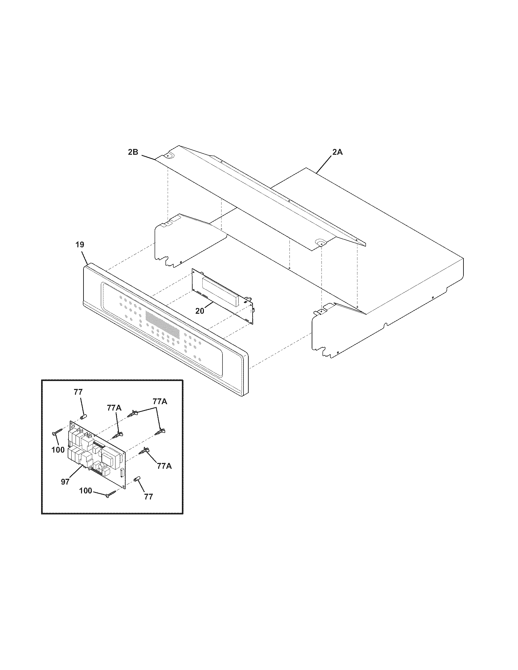 Frigidaire FGET2745KBA control panel diagram